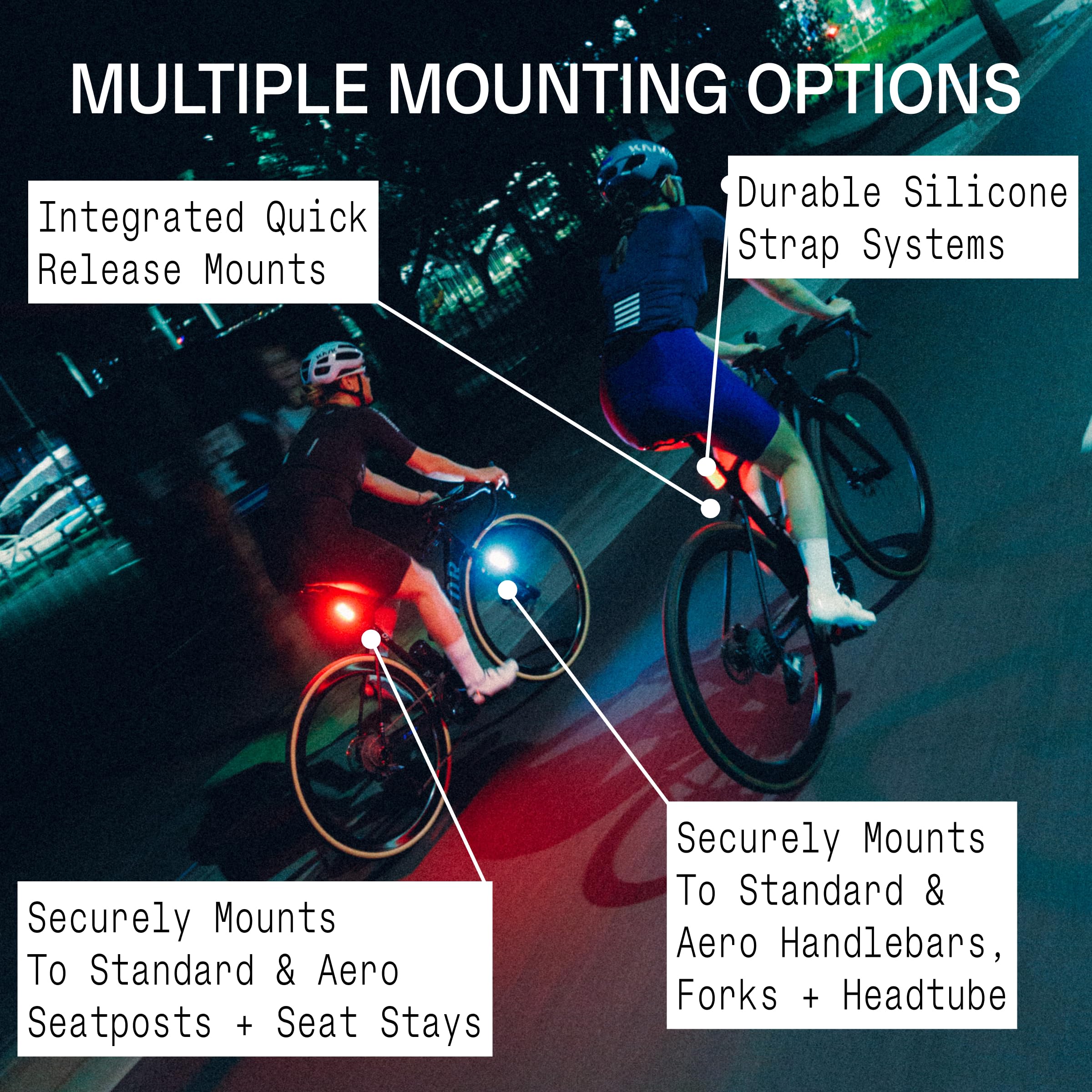 Knog Cobber - Mini luz para bicicleta, 120 lúmenes delanteros y traseros de 75 lúmenes, luces LED recargables USB-C, ángulo de haz de 330°, 5 modos, impermeable IP67, compatible con barras estándar y