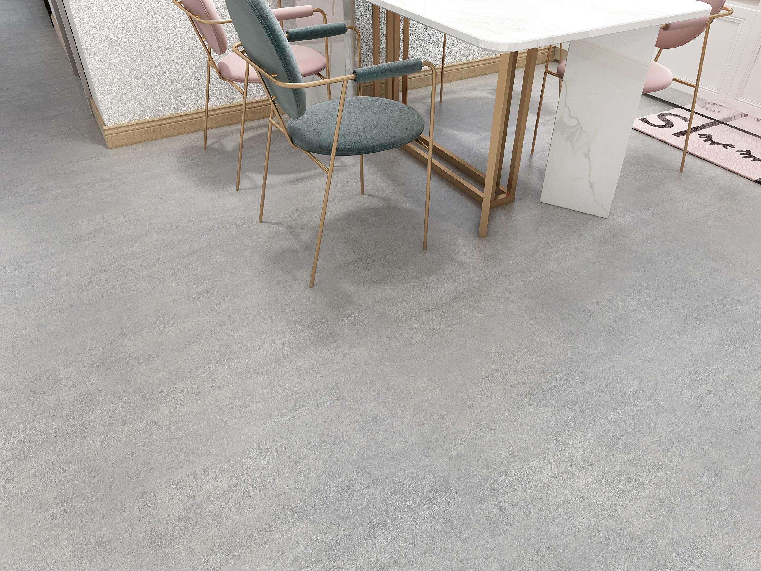 Nowe EasyFloor© samoprzylepne PCW kwadratowe płytki podłogowe ciemnoszara jasnoszary 5 m² w opakowaniu (jasnoszary)