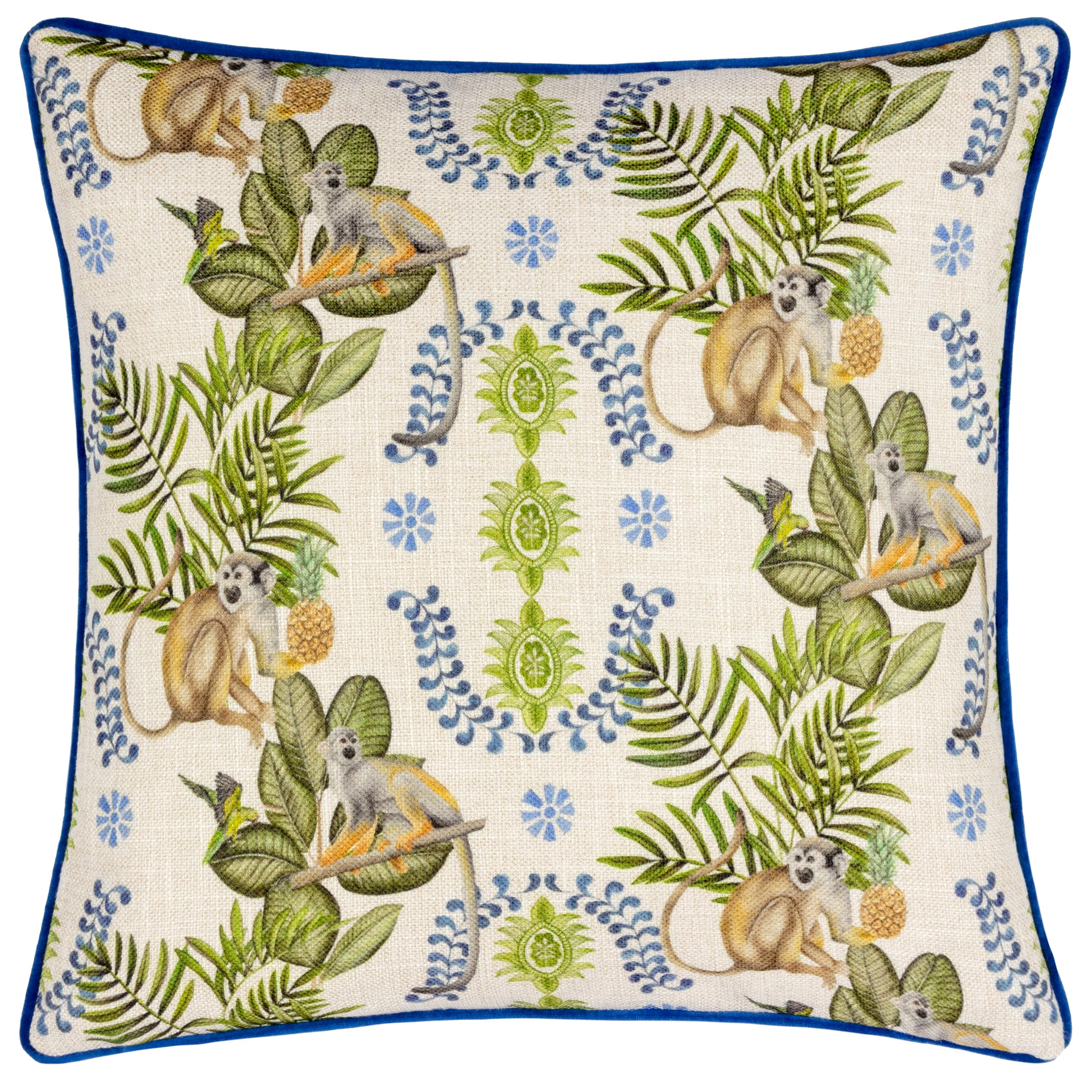Wylder Lagos Monkey Tropical Filled Cushion 43cm x 43cm