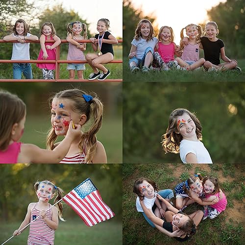 Miniatura 8 de Dress Up America Pintura facial de 6 colores - Color de pintura facial Ultimate Party Pack, multicolor