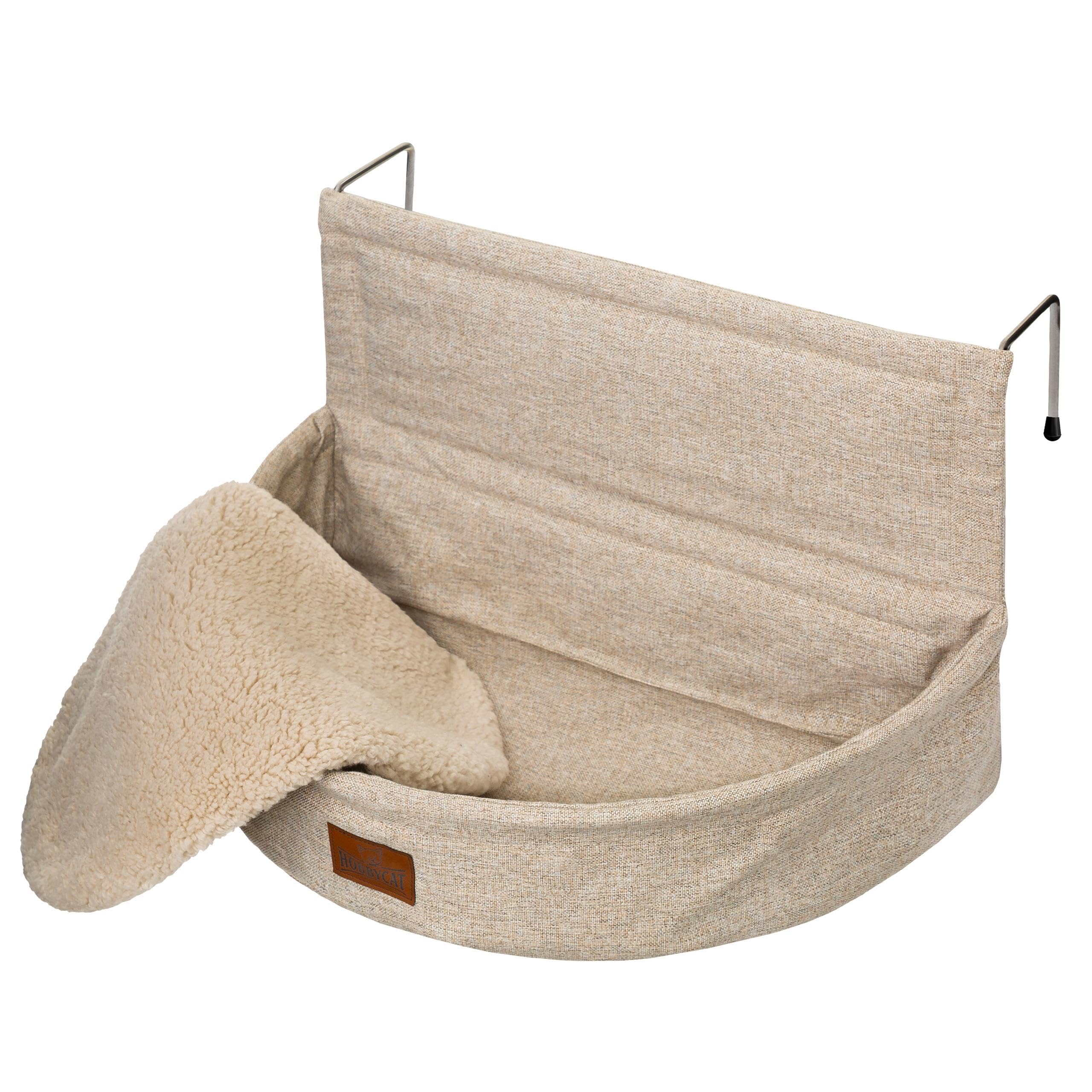 PillowPrim Lit pour chat pour chauffage - Lit de radiateur pour chat - Lit chauffant pour chat en peluche douce - Hamac pour chat à suspendre - Convient à tous les radiateurs - Stable et confortable
