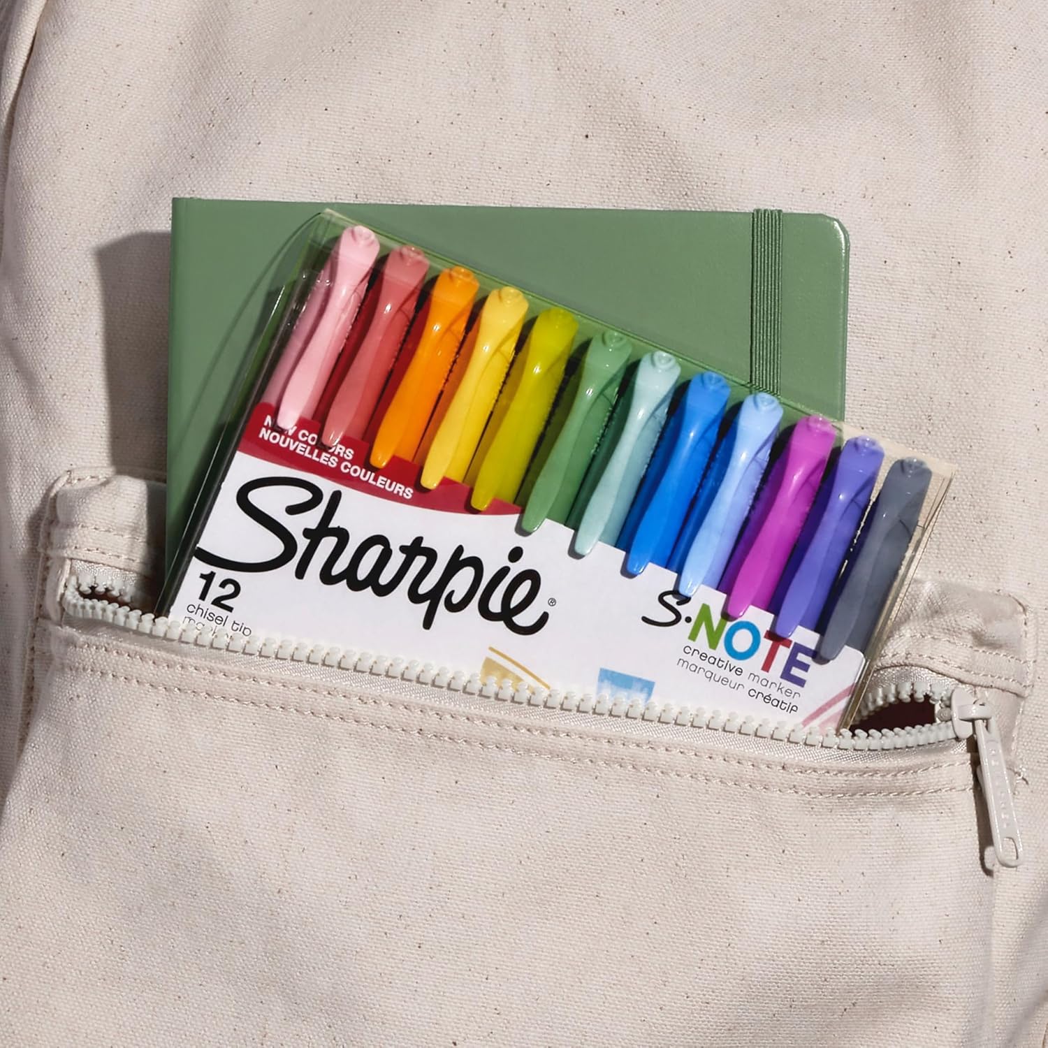 Sharpie S-Note Creative Markers, Highlighters, Assorted Colours, 12 Count