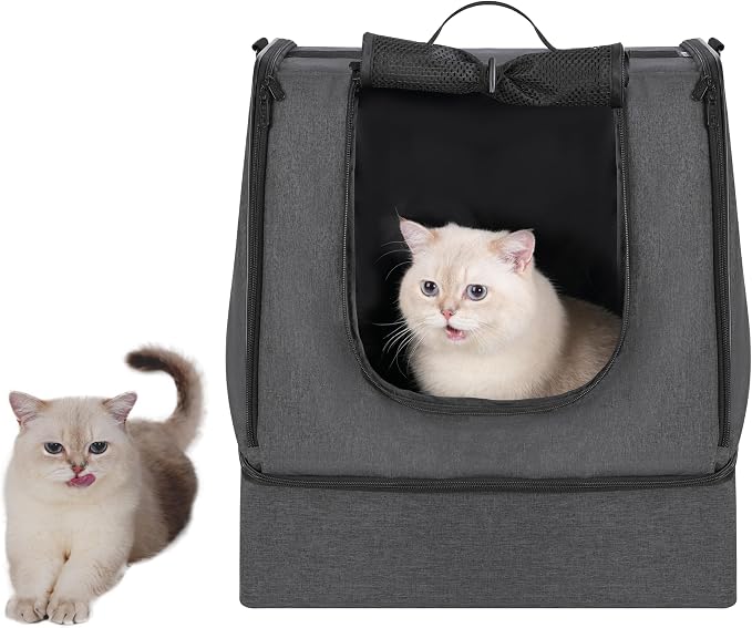 Caja de arena portátil para gatos mediana miniatura 5