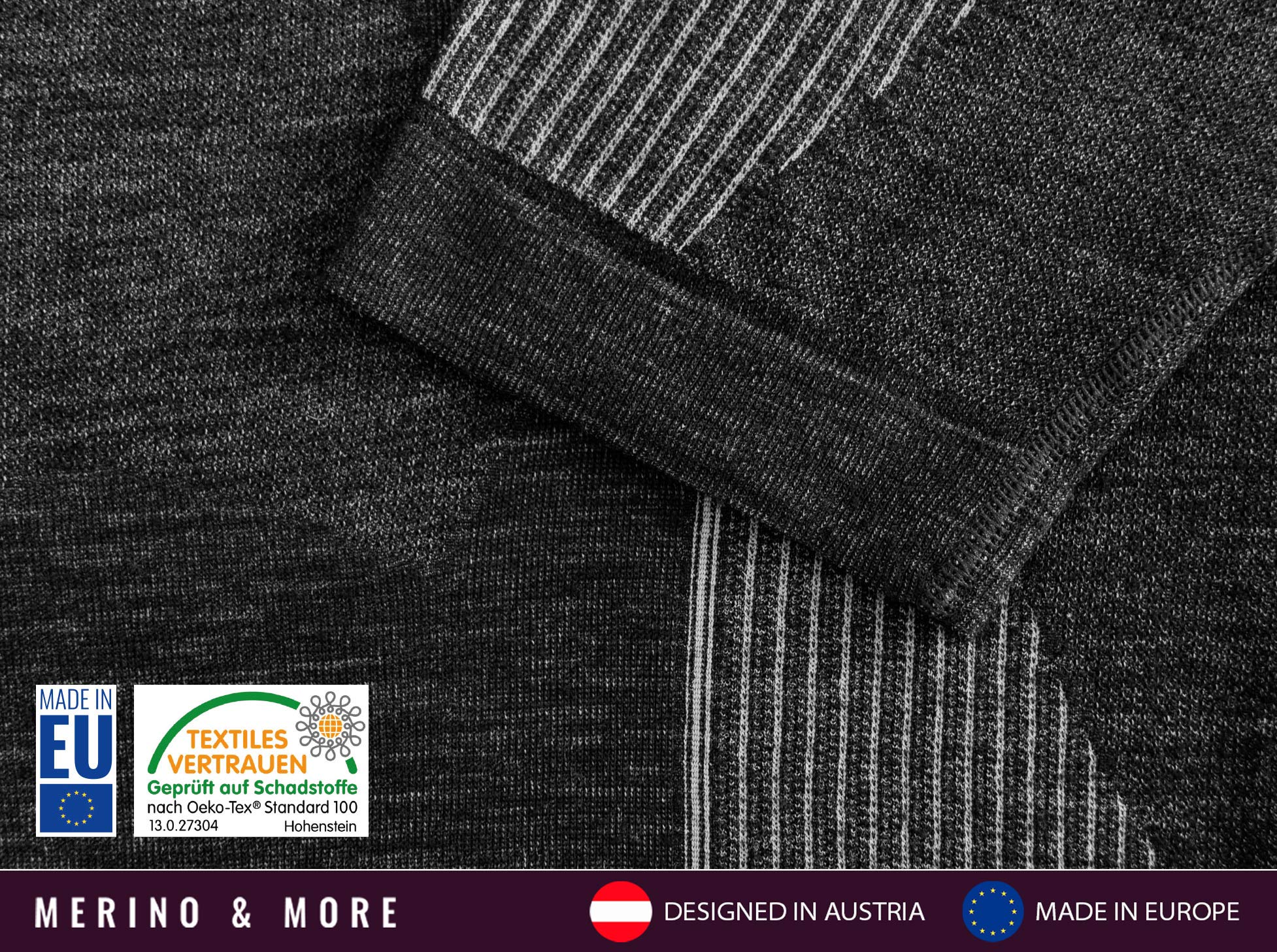 Merino & More Merino Unterhose Herren - Funktionsunterwäsche Merinowolle - 3/4 lang