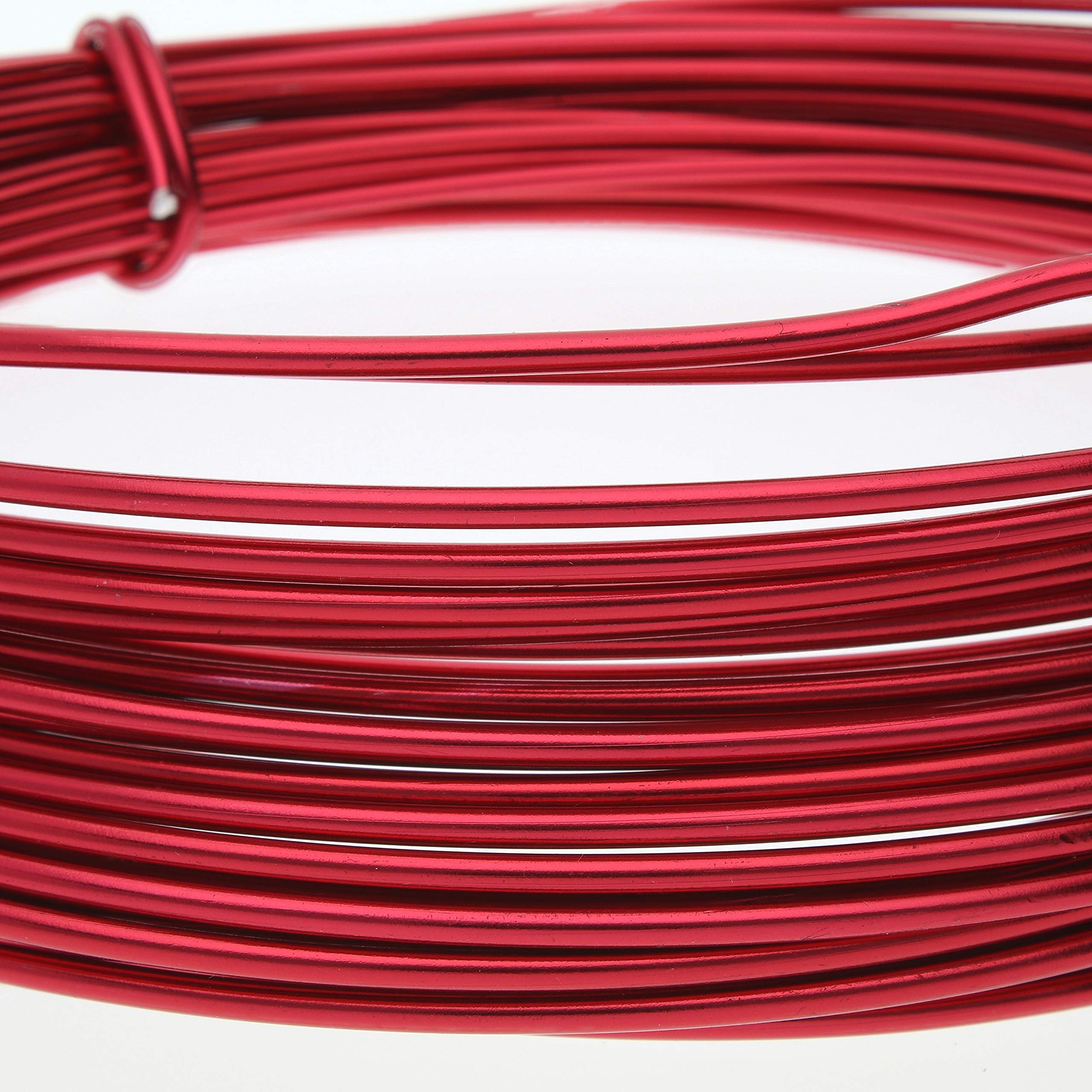 BeadSmith The 12-Gauge Anodized Aluminum Wire for Jewelry Making Metal Wire for Wrapping (Red), 39' - Image 3