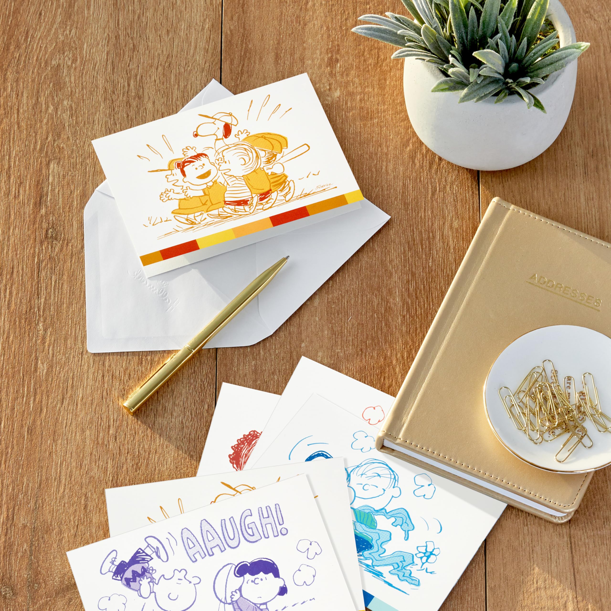 Hallmark Peanuts 75th Anniversary Note Card Assortment (24 Cards with Envelopes) Charlie Brown, Snoopy, Lucy and More - Image 2