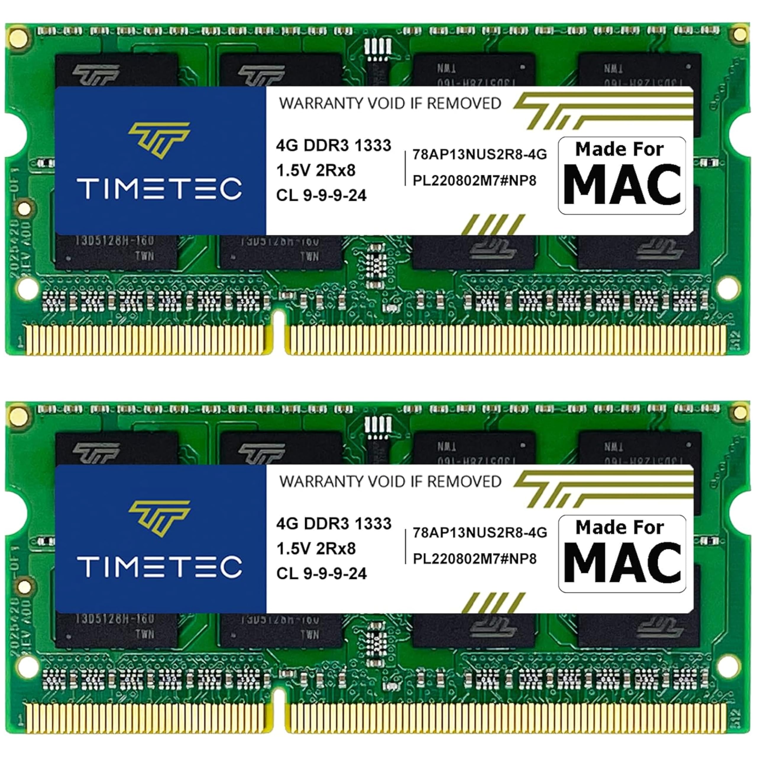 Timetec 8GB KIT(2x4GB) Compatible for Apple DDR3 1333MHz PC3-10600 CL9 for Mac Book Pro (Early/Late 2011 13/15/17 inch), iMac (Mid 2010, Mid/Late 2011 21.5/27 inch), Mac Mini(Mid 2011) MAC RAM Upgrade-image-10