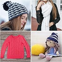 Vista 7 de Curtzy Juego de agujas de tejer de bambú, 16 pares de agujas de tejer rectas de madera con estuche de almacenamiento, de una sola punta en tamaños