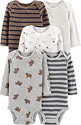 Body Pacote com 5 bodies de manga comprida Simple Joys by Carter'sUnisex Bebê