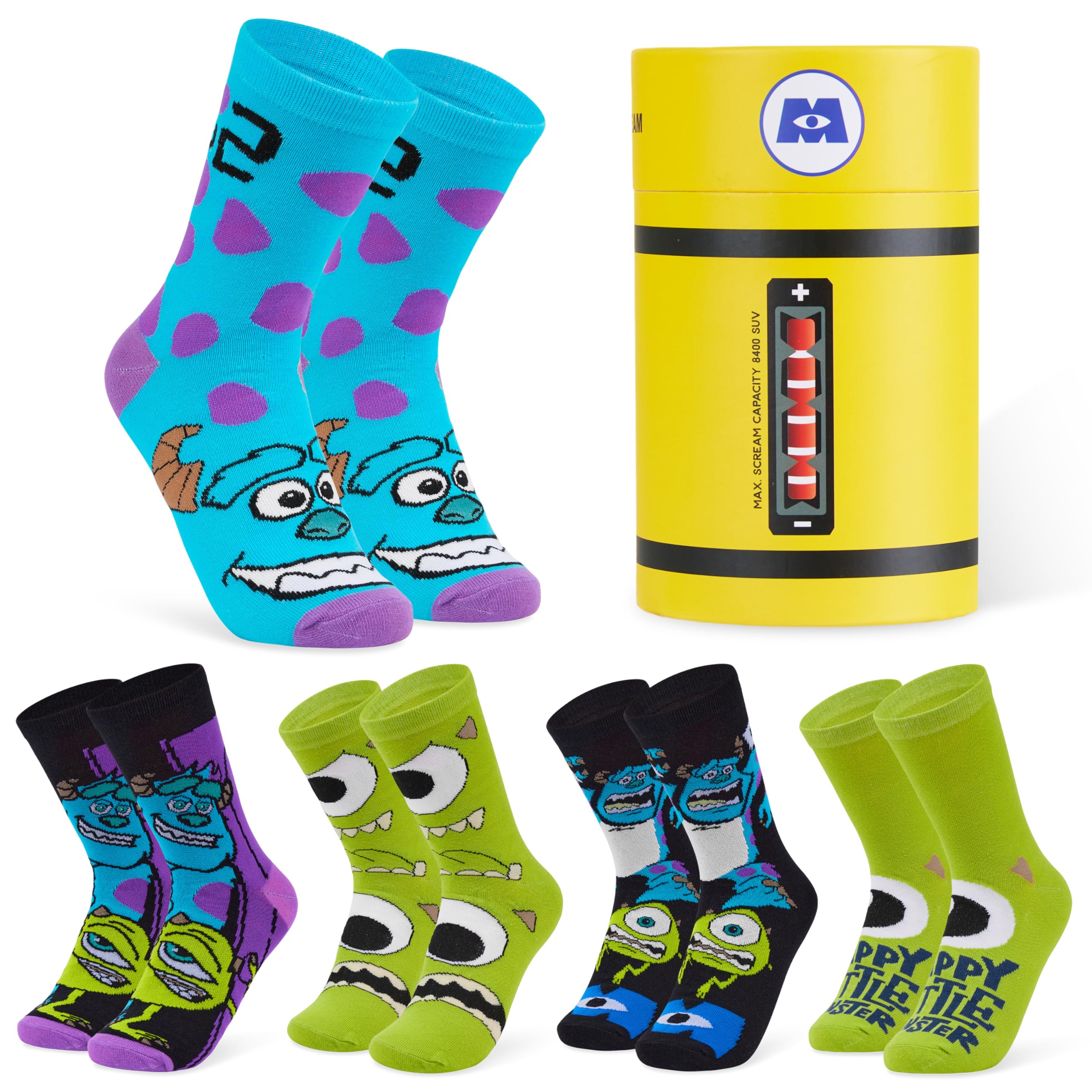 Disney Womens Monsters Inc Sullivan Socks 5 Pack