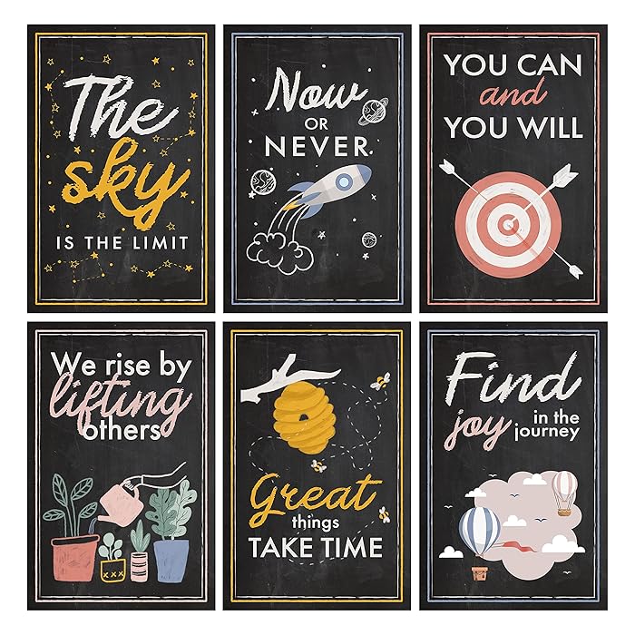 Buy DiverseBee Inspirational Wall Art Posters, Positive Quotes Office