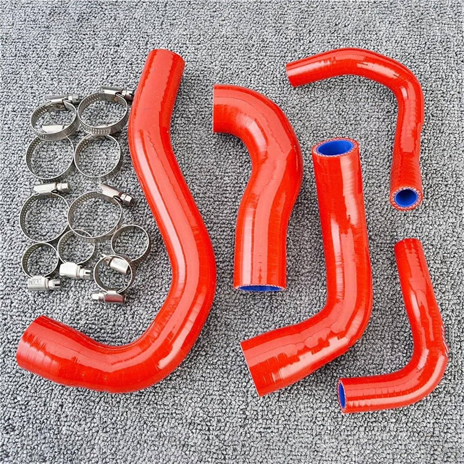Manguito Turbo Kit de Manguera de refrigerante de Silicona para Yamaha MT-09, XSR900, MT09, Tracer 900, GT 9, GT 900, GT FZ09, FJ09, FZ09, FZ MT09. Manguera de intercooler(Red)