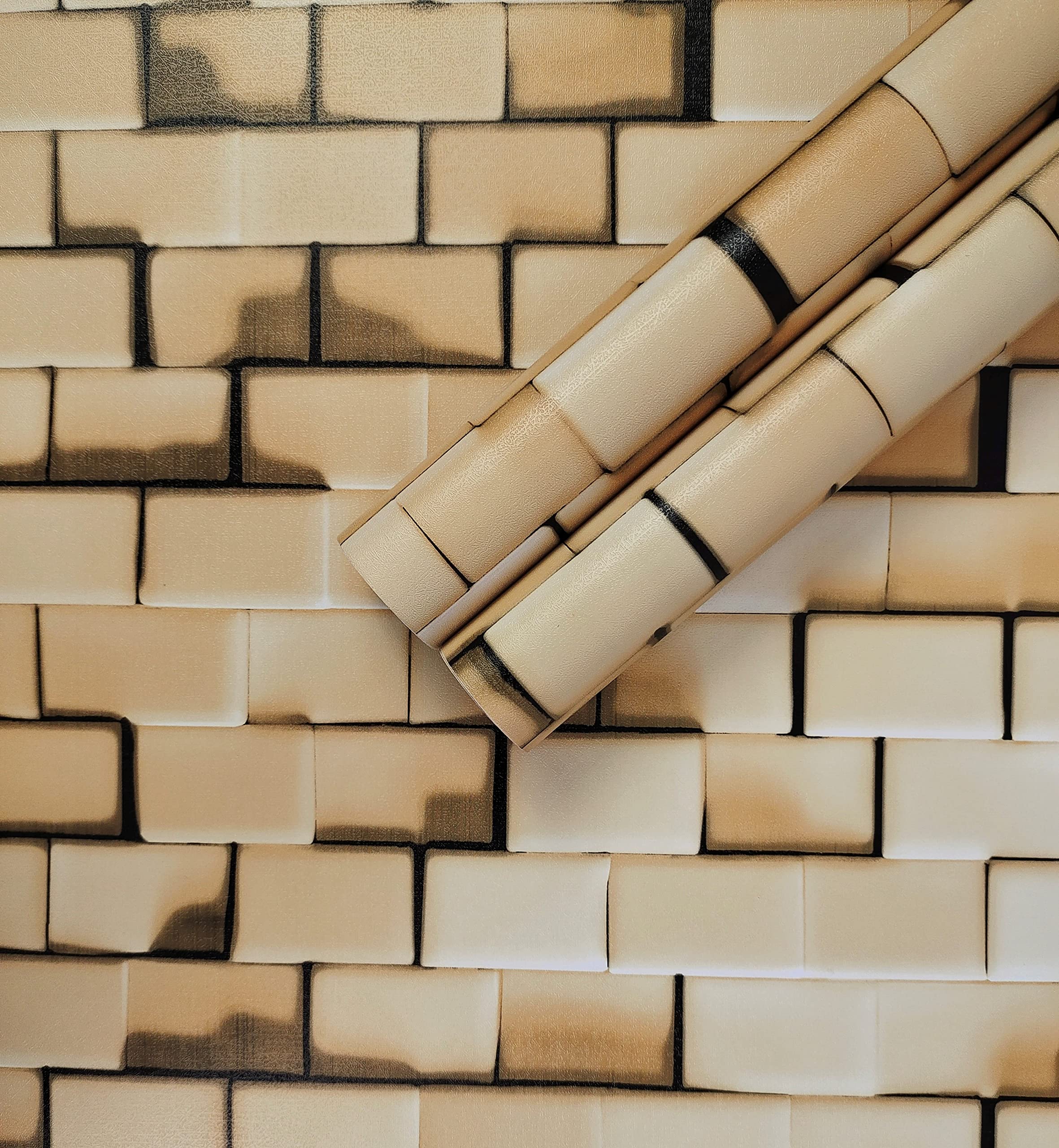 ANNACREATIONS Self Adhesive 3D Brick Texture Wallpaper Waterproof Vinyl Stickers PVC Wall Papers (45cm x 304cm) (B0C49SQRBD) Amazon Price History, Amazon Price Tracker