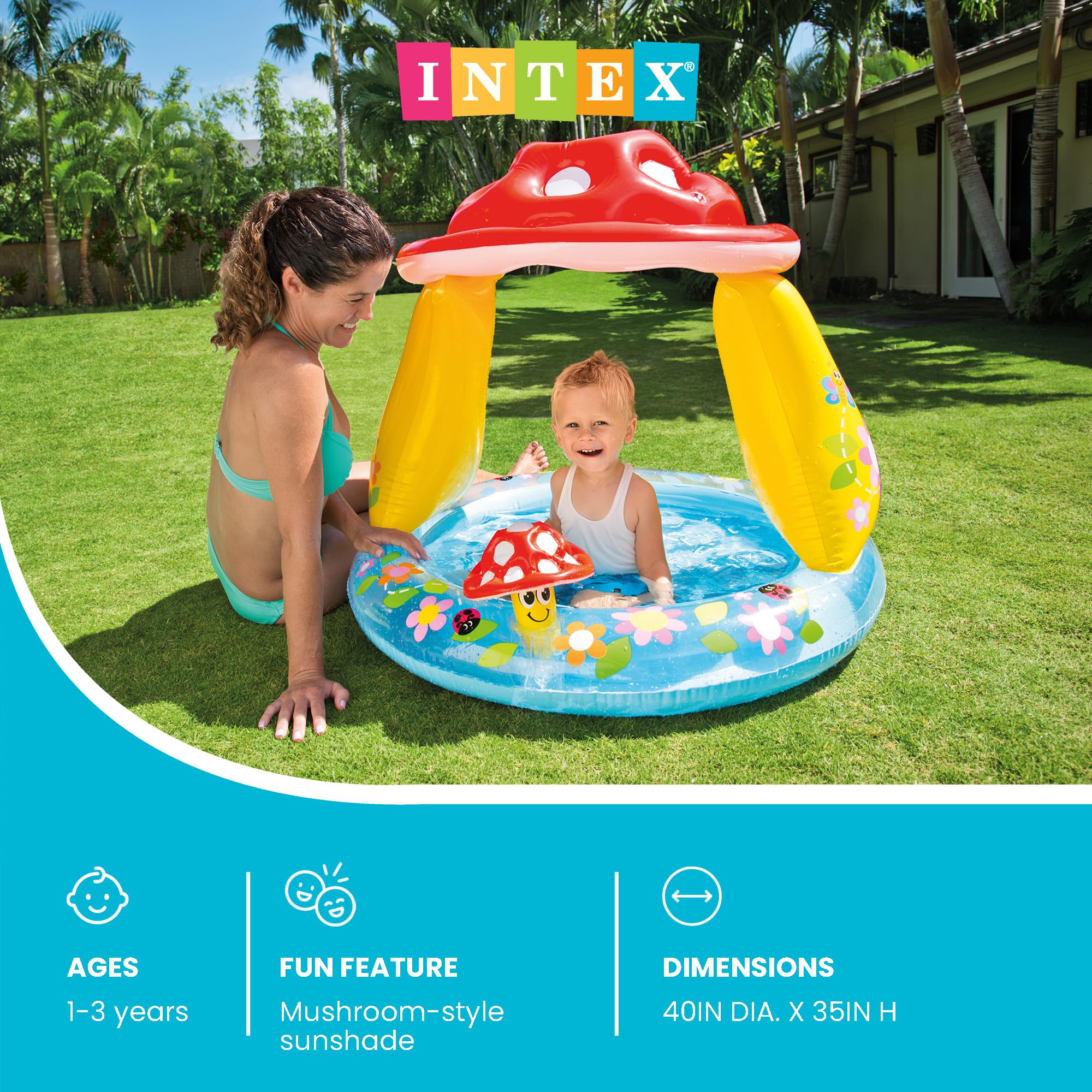 Intex Mushroom Baby Pool - Perfect for Little Ones -2