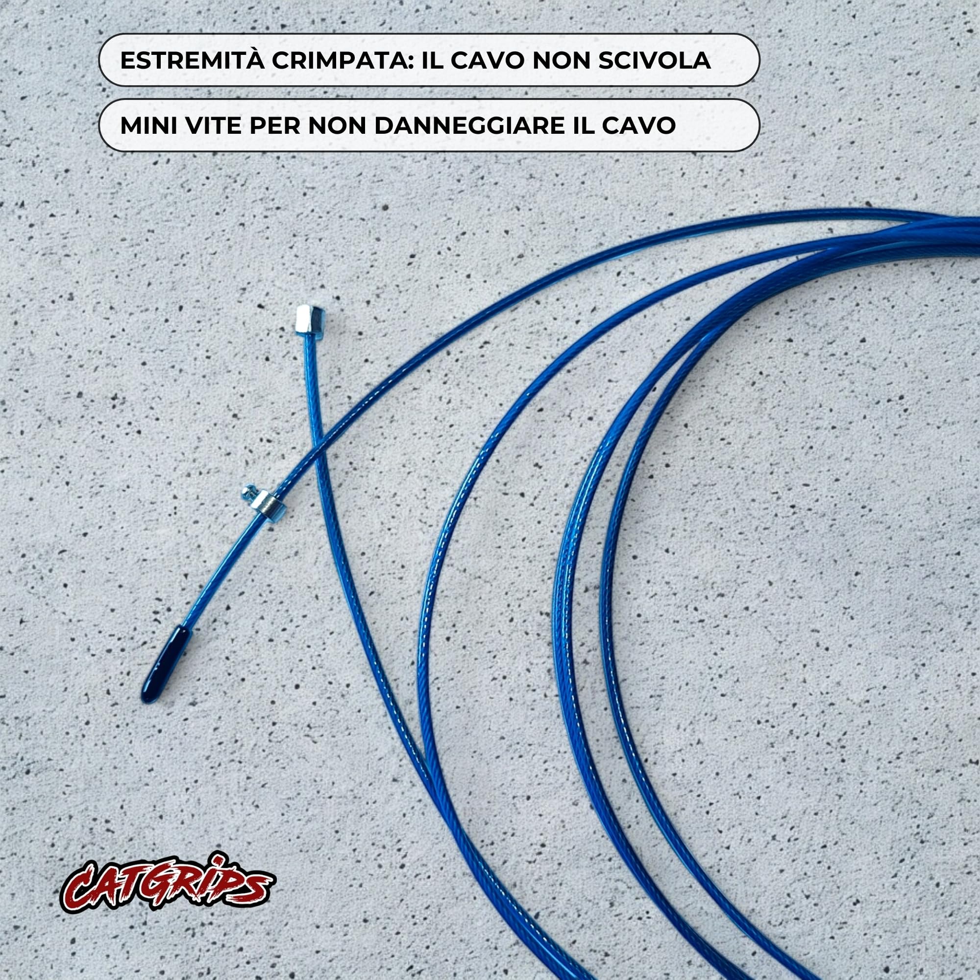 CATGRIPS Cavo di Ricambio per Corda da Salto 2.0mm Acciaio Rivestito Flessibile Anti-Attorcigliamento