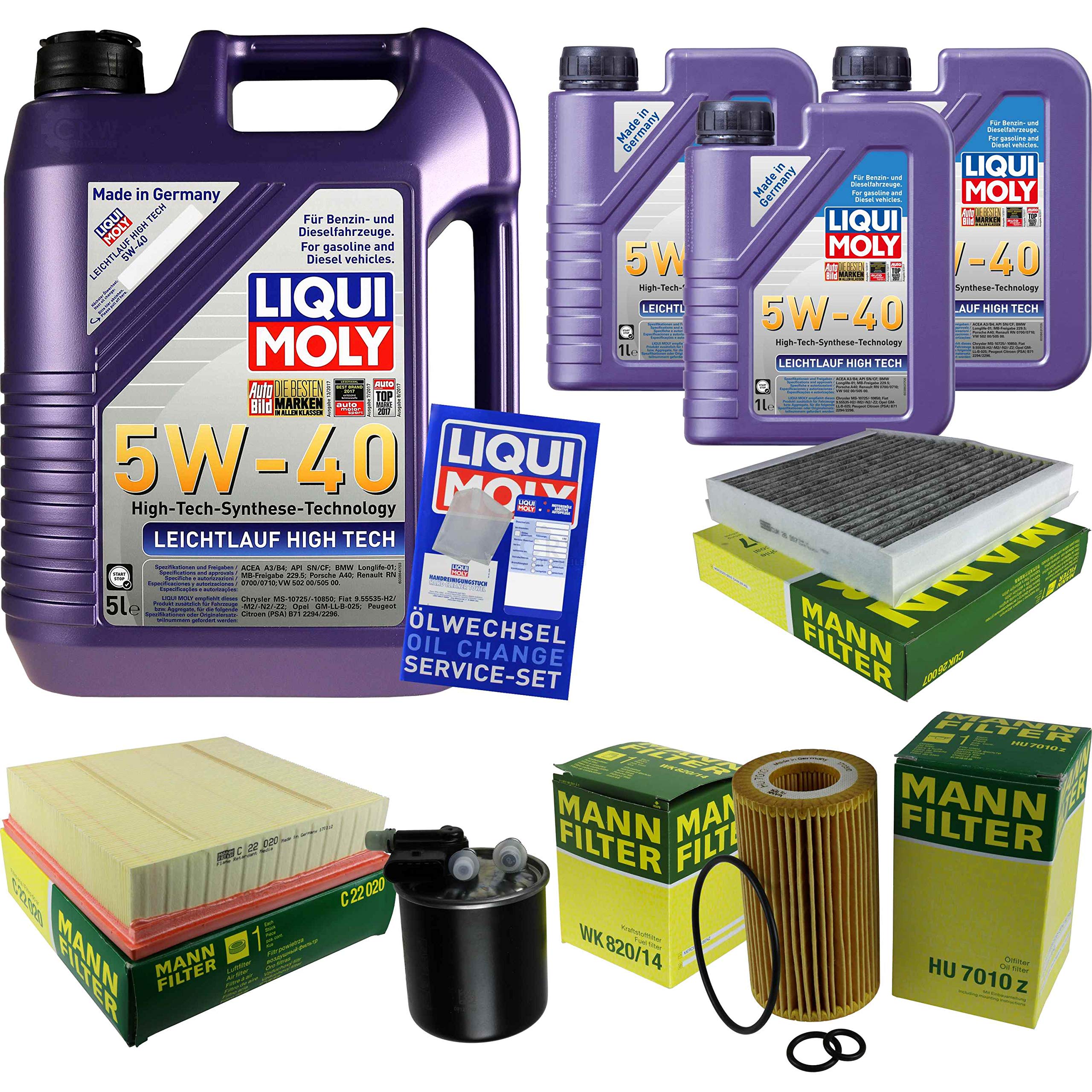 Pacchetto di ispezione 8 L LM LL High Tech 5W-40 + Pacchetto Filtro Uomo Classe B
