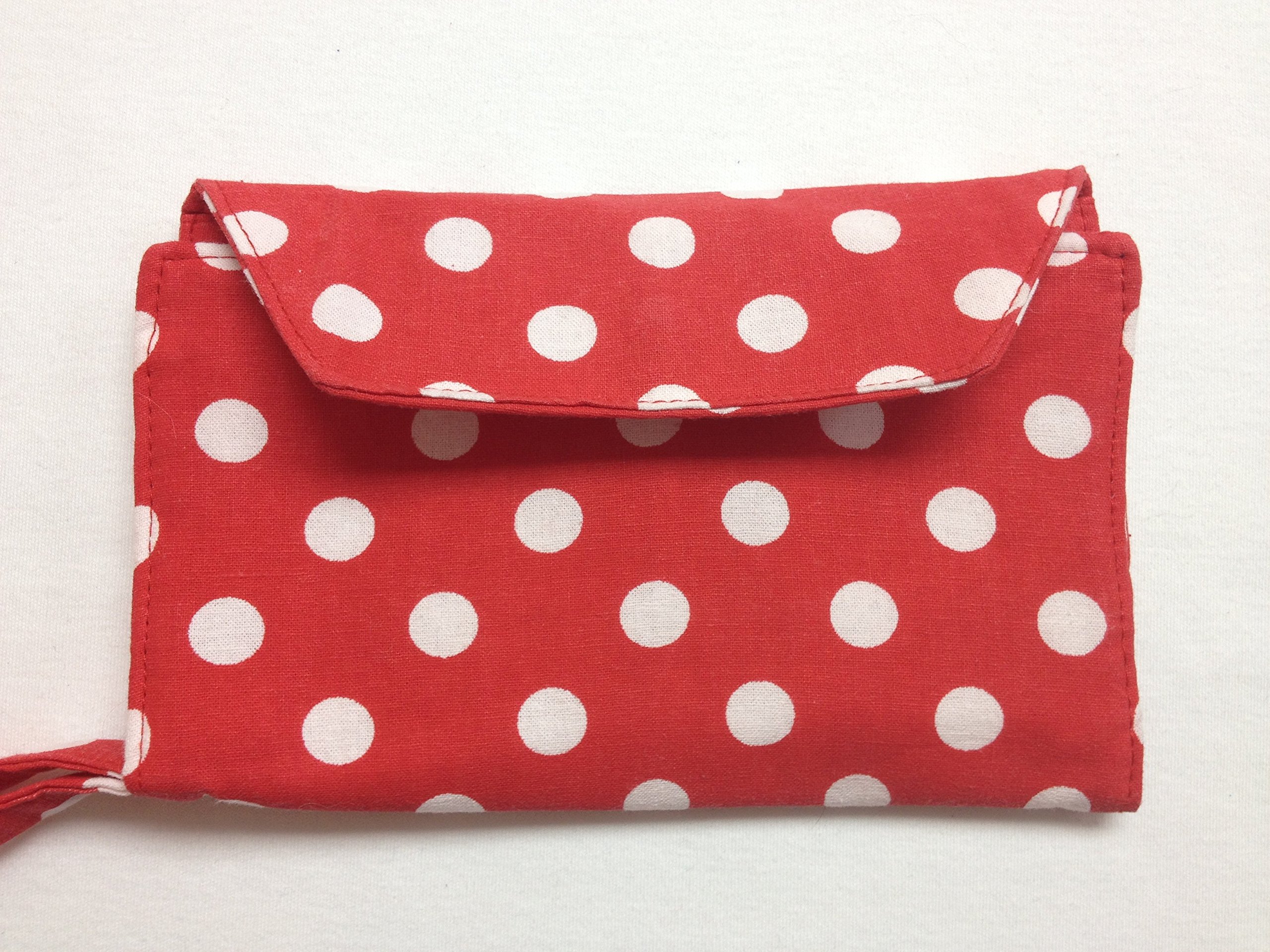The Minnie Mouse: Red and White Polka Dot Cell Phone Wallet