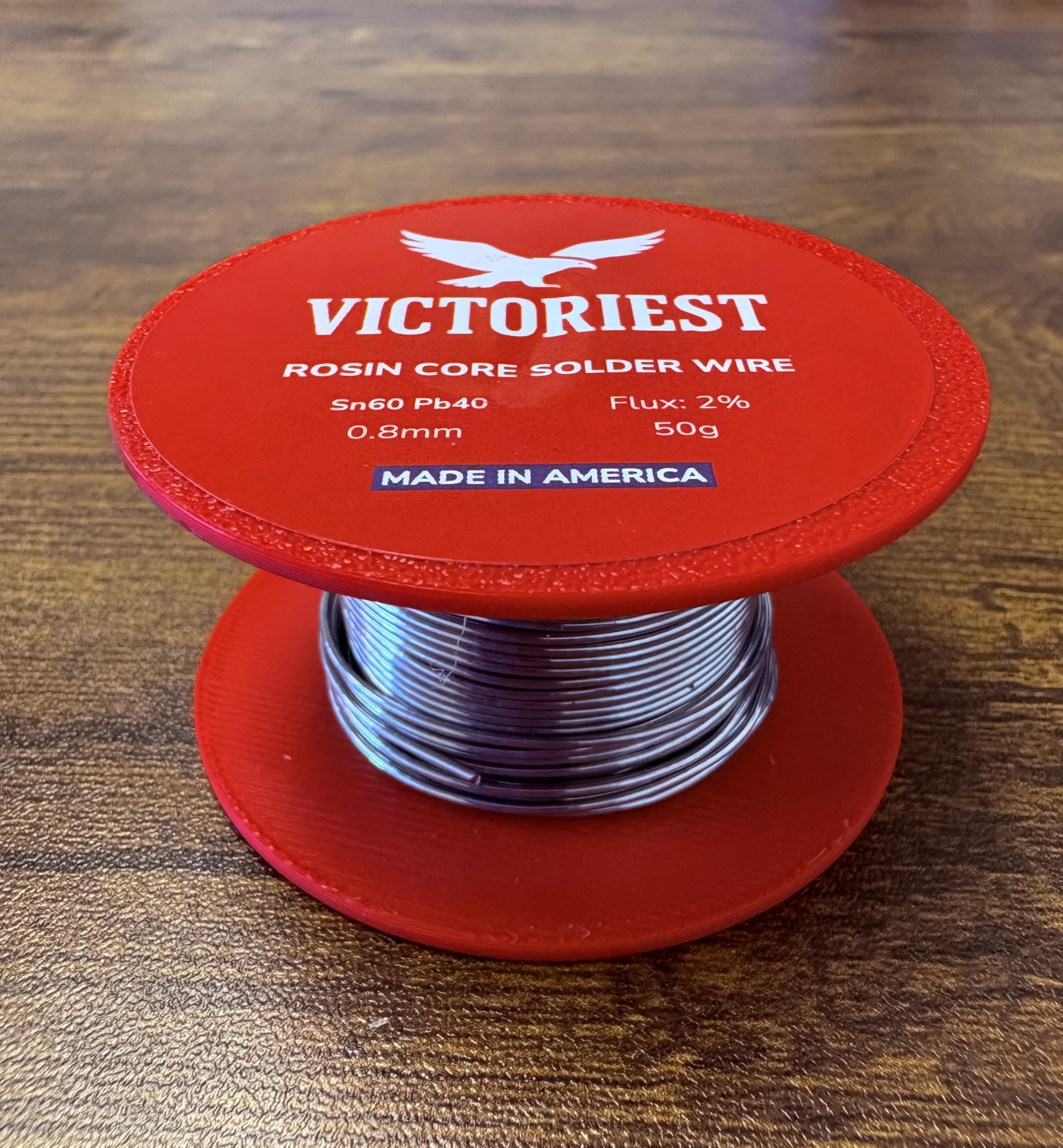 VICTORIEST 60% Tin 40% Lead (60Sn/40Pb), Rosin Core Solder Wire for Electronic Soldering (0.03" 0.1lb) MADE IN AMERICA