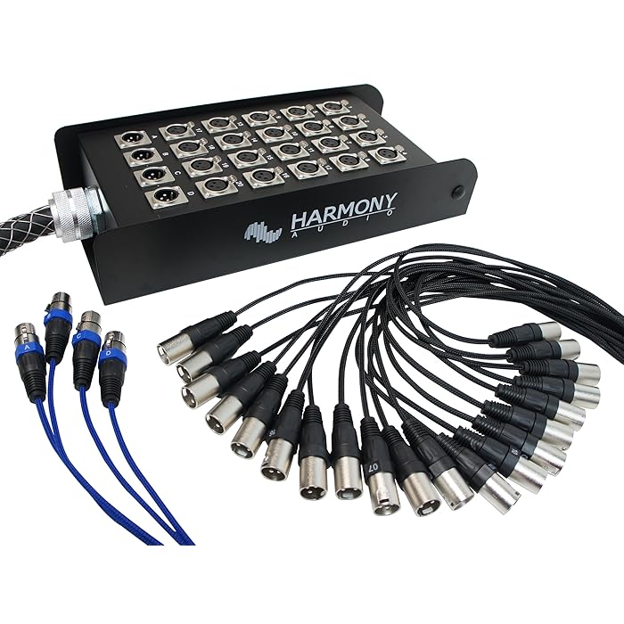 Buy Harmony Audio HASB2425 Pro Stage XLR Snake Cable Box 24 Channel