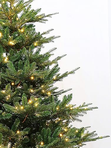 Miniatura 3 de Árbol de Navidad artificial preiluminado de abeto de las montañas rocosas de 7 pies con luces LED (7 pies preiluminado)