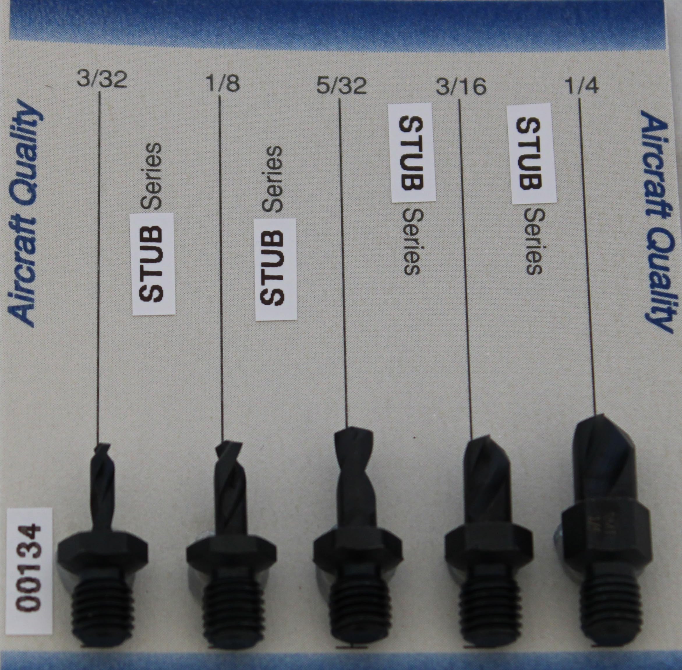 Drill Bits Short Length Threaded Shank, Stub Series Drill Bit Set 4 Tight Fit Tools 00134