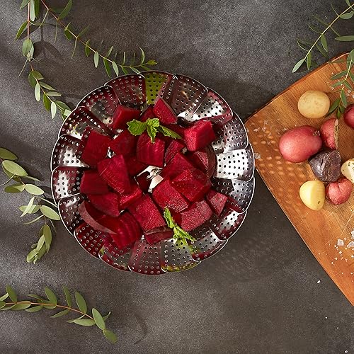 Miniatura 5 de RSVP International Endurance Kitchen Collection - Vaporizador de verduras expandible 9 pulgadas acero inoxidable