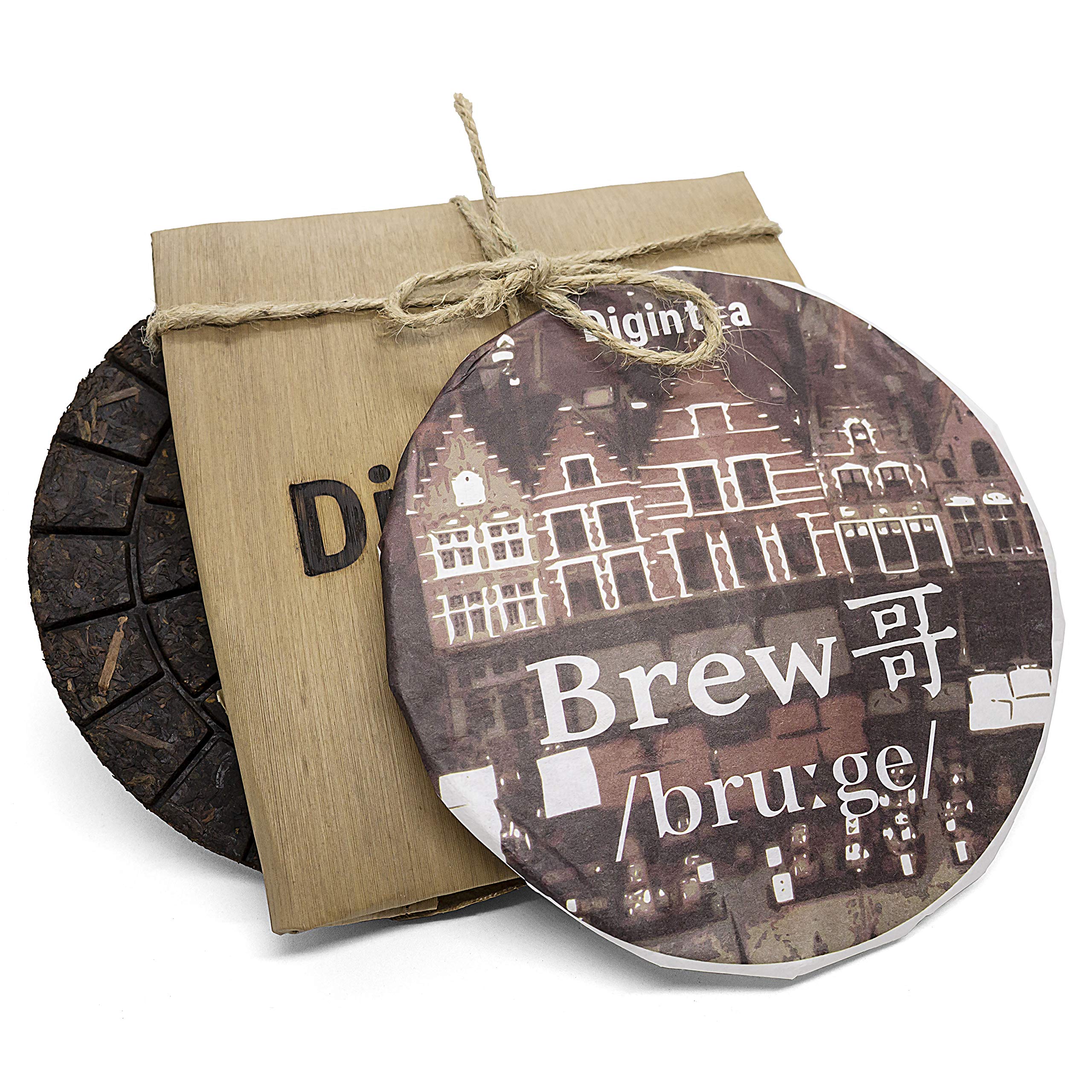 Compressed Ripe Pu-erh Tea Cake "Bru:ge Waffle" 7.1 ounce (200 g) Thick Taste