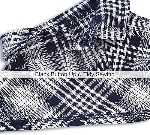Miniatura 3 de Camisa de perro a cuadros para perros pequeños, gatos, cachorros, niños y niñas, ropa suave para mascotas, camiseta transpirable para gatos, ropa