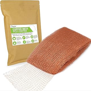 Agile Copper Mesh Snail and Slug Repellent -6m/20ft- Rodent Mesh and Mice Deterrent for Rat Proofing - Pure Copper Mouse Mesh Rodent Control - Rat Mesh and Rodent Seal for Pest Exclusion - Wire Mesh