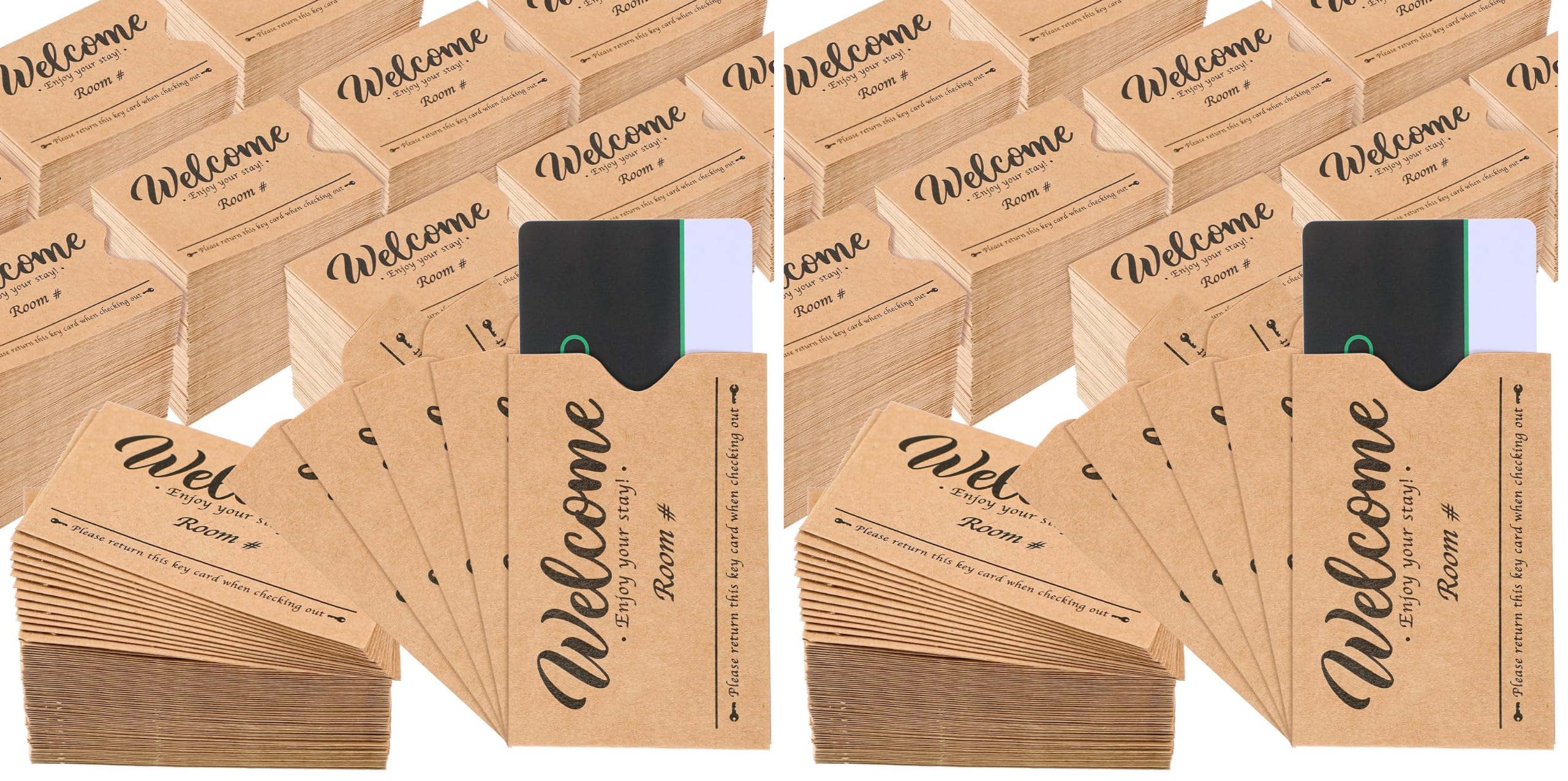 Sabary 1000 Pcs Kraft Paper Hotel Key Card Envelopes, 2.36 x 3.54 Inch