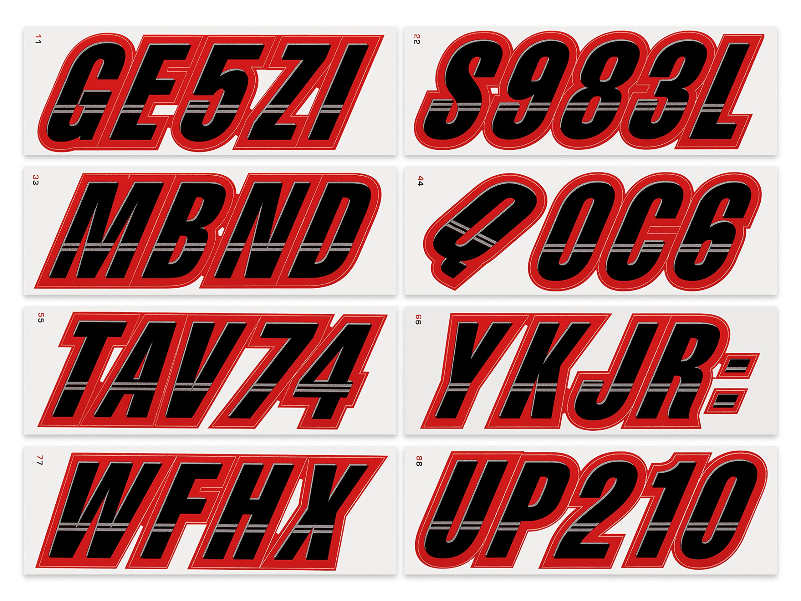 Snapklik.com : STIFFIE Techtron Black/Red 3 Alpha-Numeric Registration ...