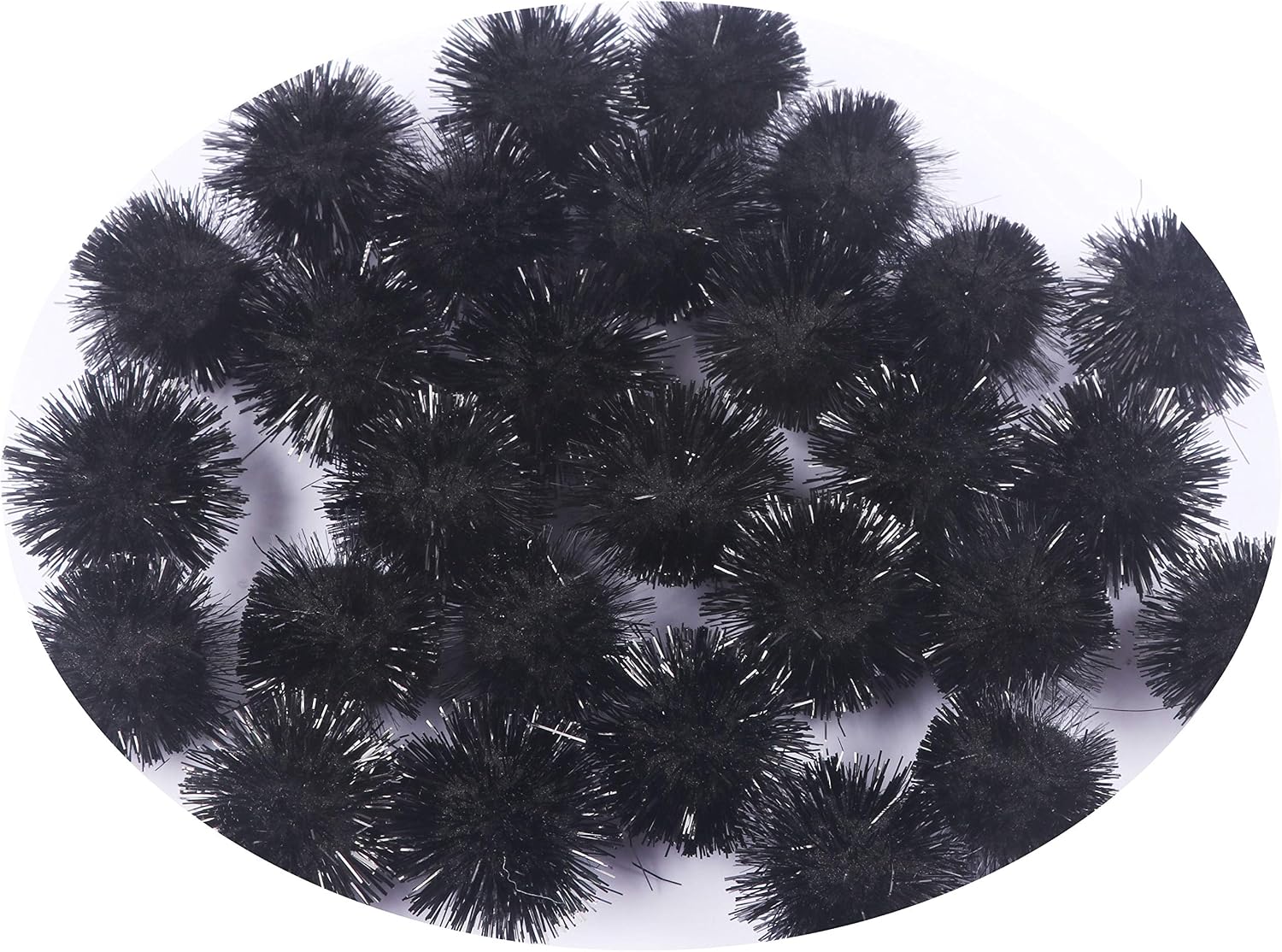 YYCRAFT 200pcs Glitter Tinsel Pom Poms Sparkle Balls for DIY Craft/Party Decoration/Cat Toys(20mm,Pink) image 5