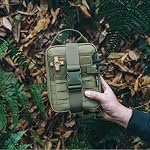 RHINO RESCUE Petit kit de premiers soins avec des outils de survie, sac de soins d'urgence pour voiture Camping Backpacking Randonnée Chasse