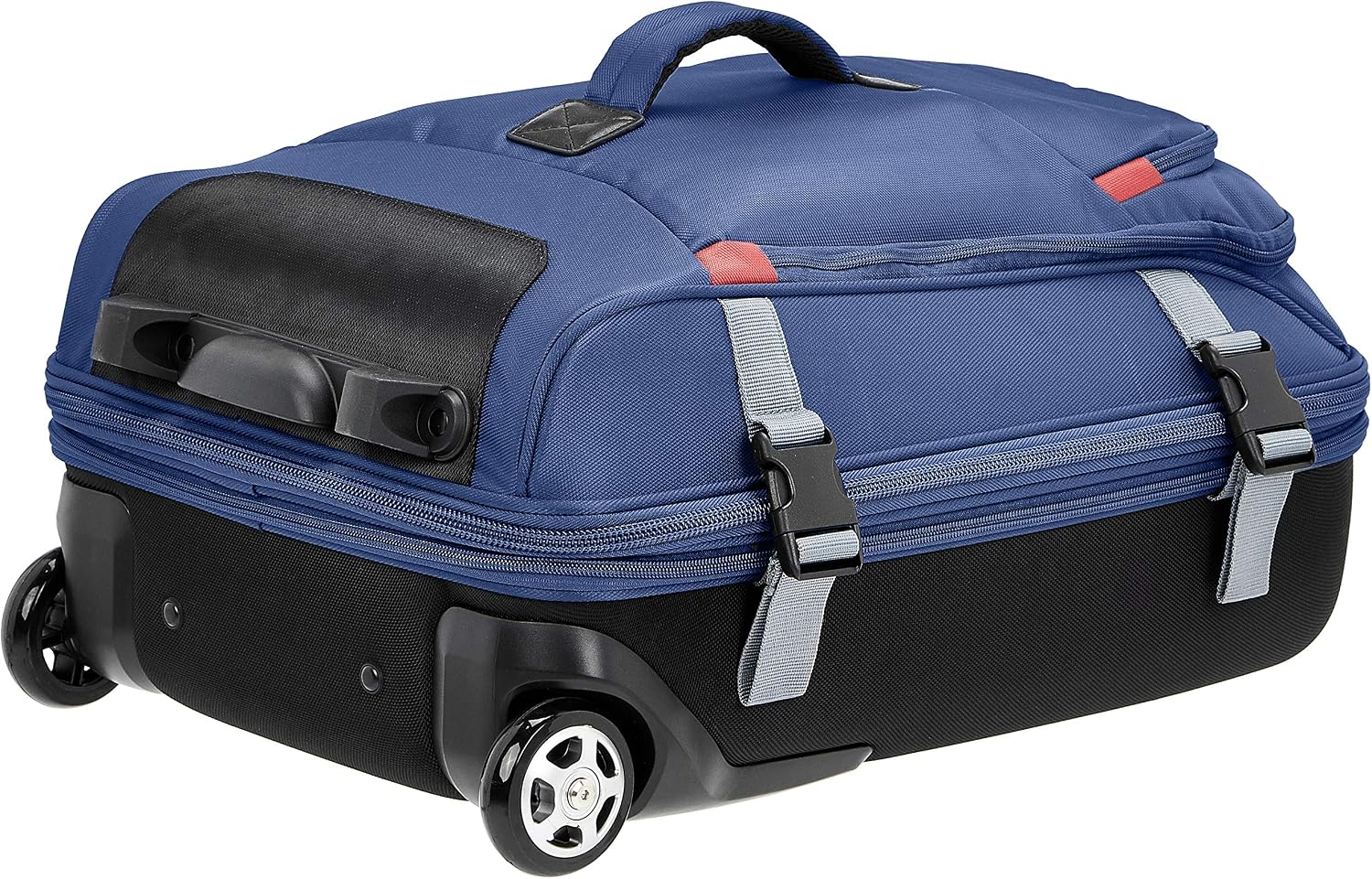 Amazon Basics Rolling Travel Duffel Bag Luggage with Wheels, Small, Blue