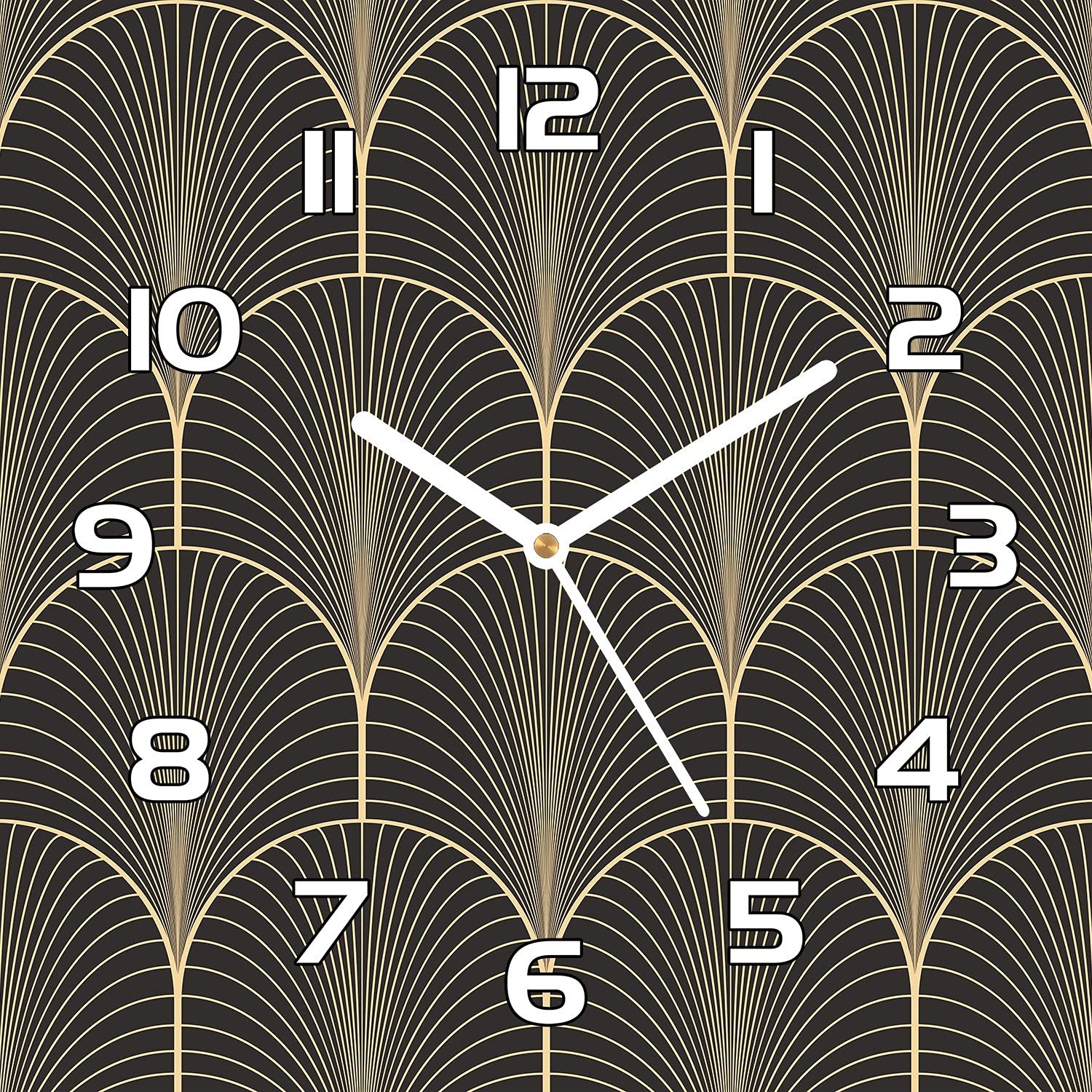 Horloge en verre de cuisine et salon Coloray 30x30 cm pour une ambiance vintage