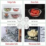 Stackable Space-Saving Set of 5 Nesting Glass Bowls with Acacia Lids for Foodprep, Storage, Mixing & Cooking - Microwave & Oven-ready BPA Free Durable Heat Resistant Inert Borosilicate Glass