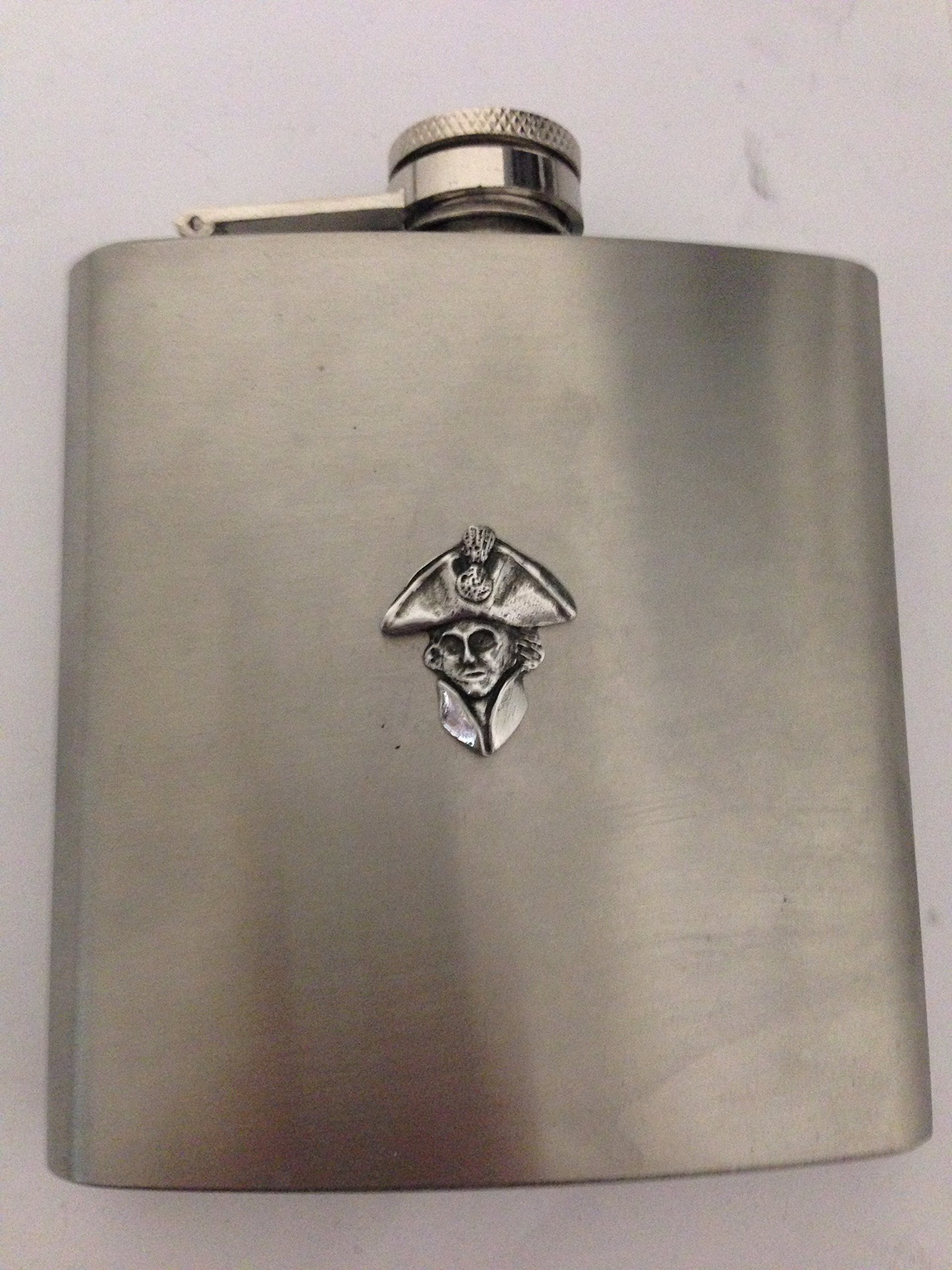 Flasque en acier inoxydable Nelson R186 avec capuchon en étain anglais de 177 ml