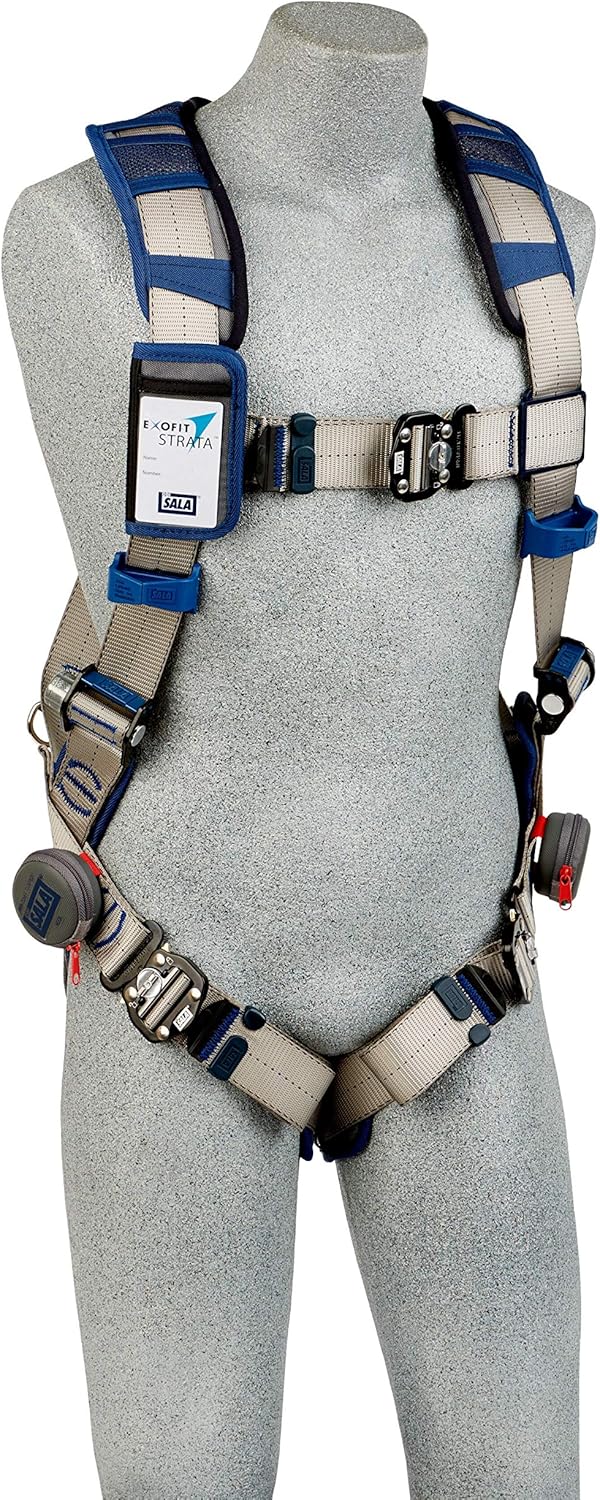 3M™ DBI-SALA® ExoFit STRATA™ Vest-Style Harness 1112498, Grey, Blue, X-Large, 1 EA