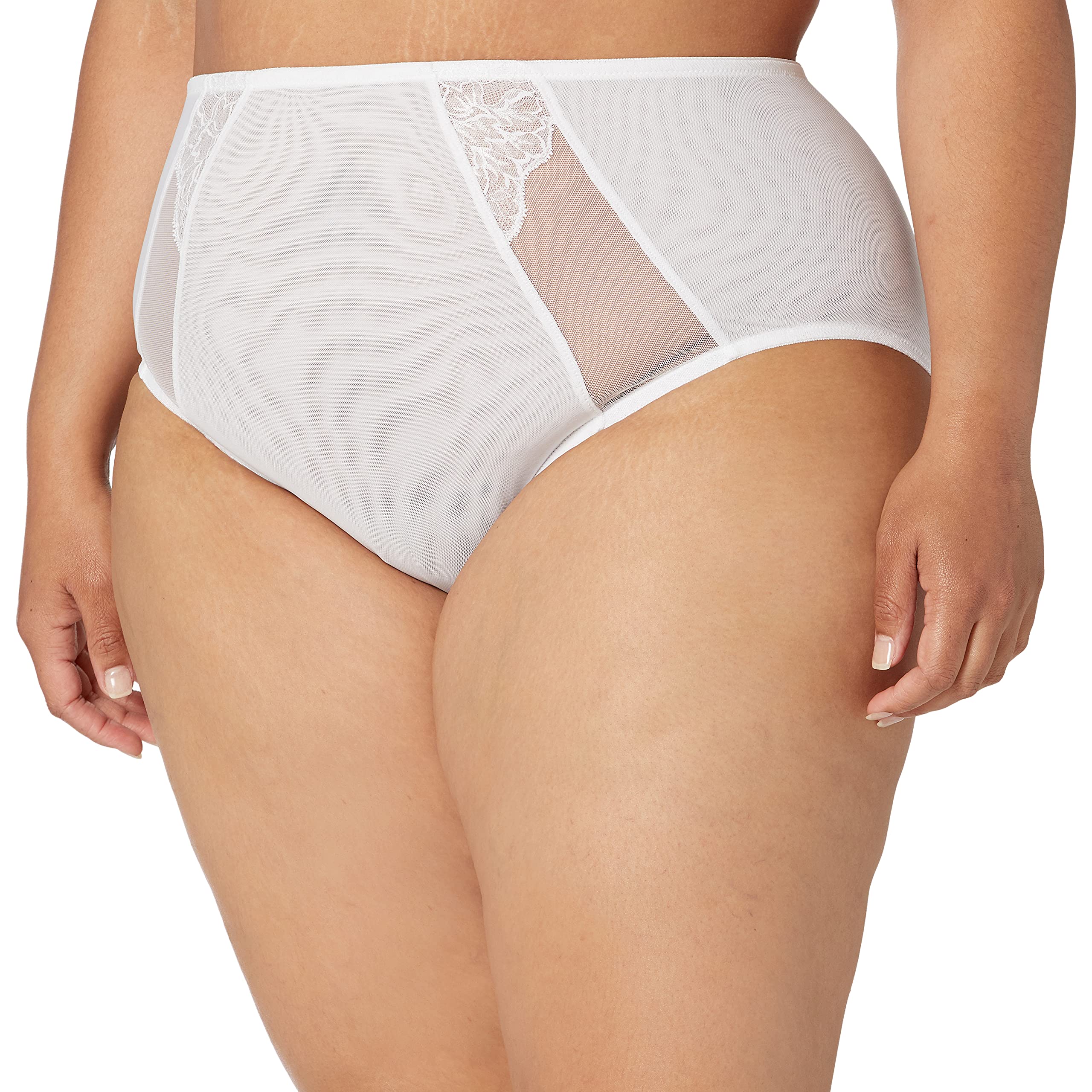 Elomi Women's Brianna Full Coverage Brief, White, 4XL