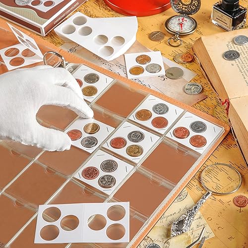 Miniatura 10 de Cartulinas para monedas grandes - 50 soportes de cartón de 1.575 in1.6 pulgadas para bolsillos de 2 x 2 pulgadas CS07400