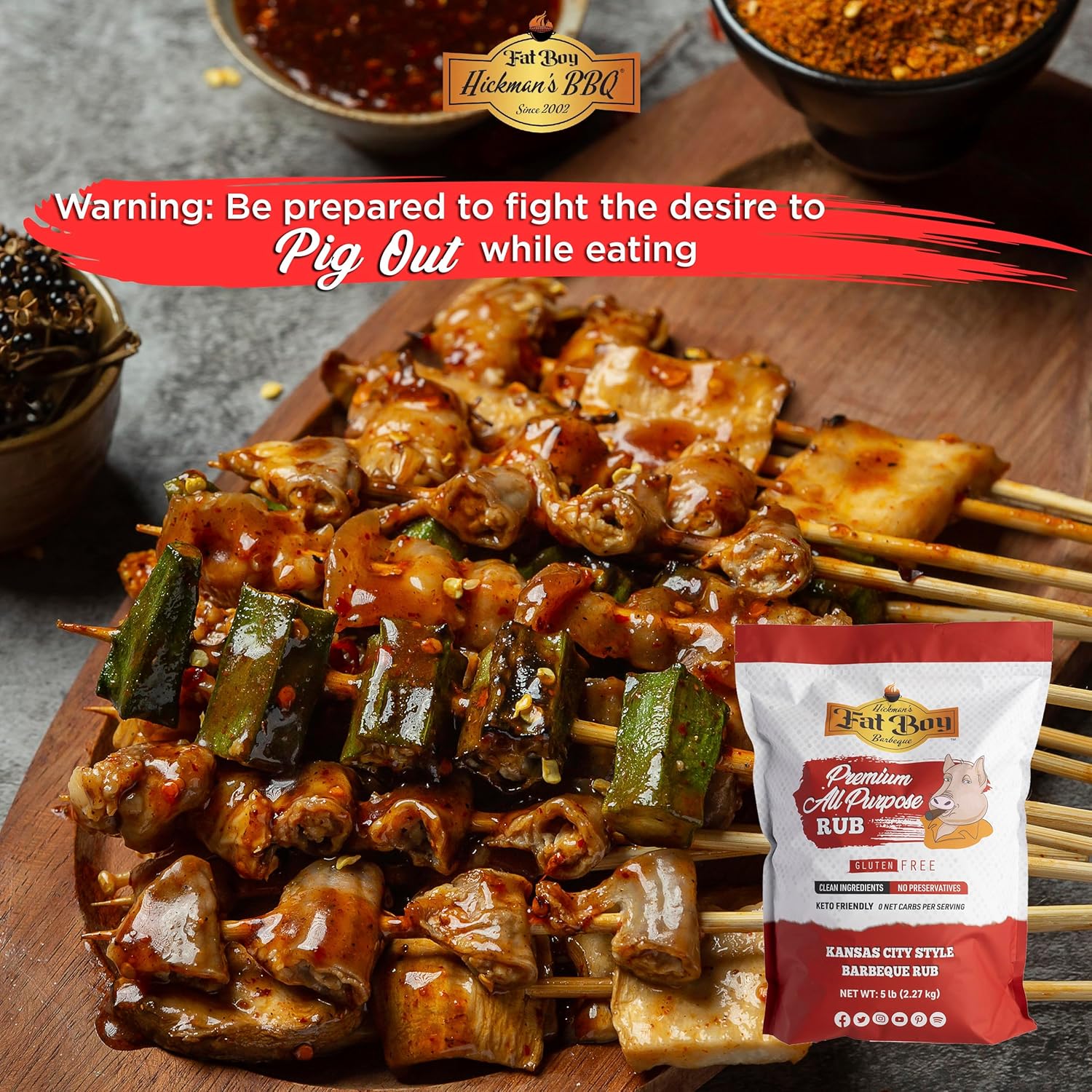 Fat Boy BBQ Premium All Purpose Rub 5 lb Bag - Great on Pork, Beef, Poultry, Chicken, Seafood and More