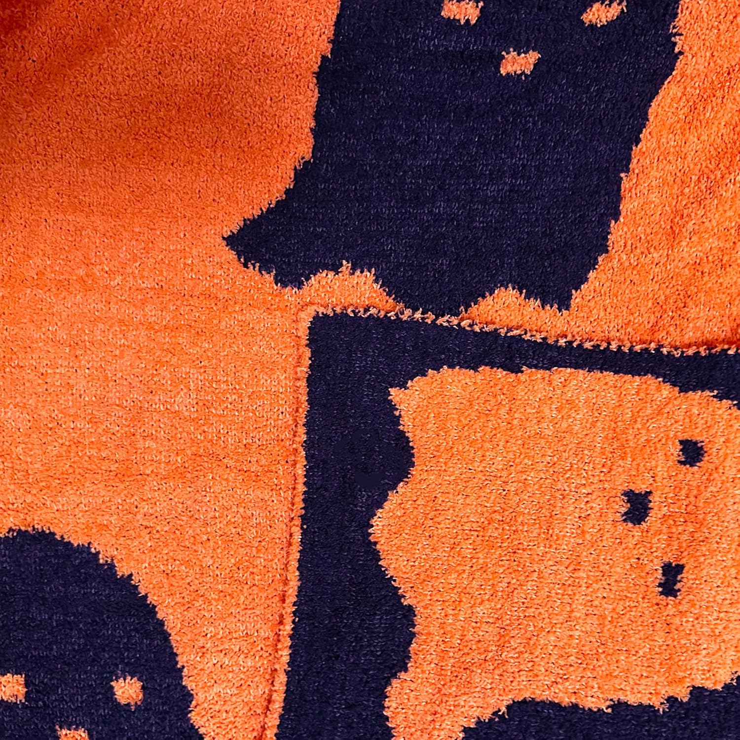 Soft Ghost Throw Blanket Cute Funny Spooky Blanket Blanket Plush Fuzzy Reversible Blankets for Bed Sofa Couch Livingroom Chair Car Travel, 51"x63", Orange