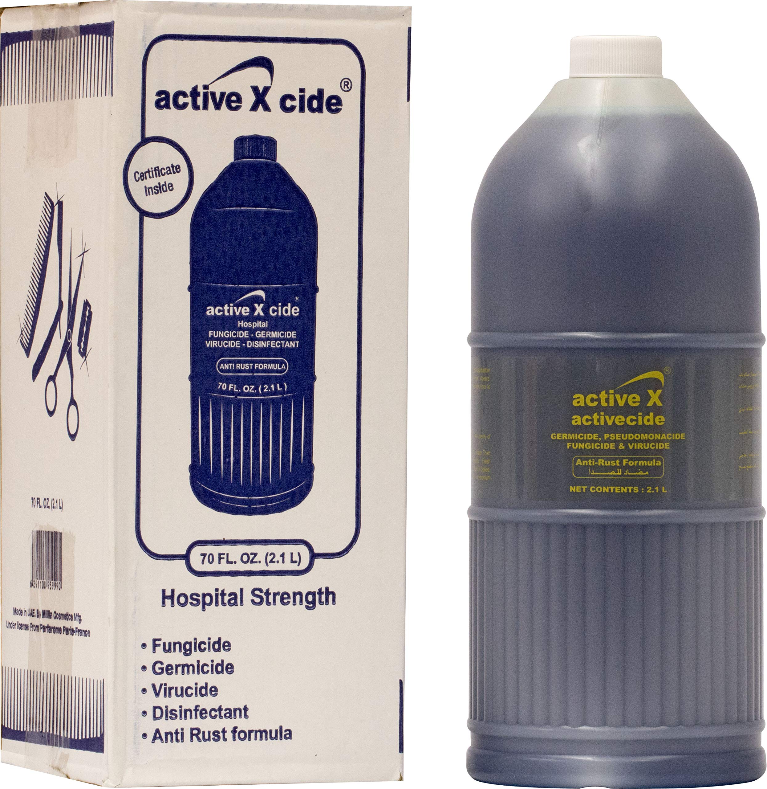 Activecide Disinfectant Liquide 2.1 ltr for salon use and sanitizing salon equipment razors nippers