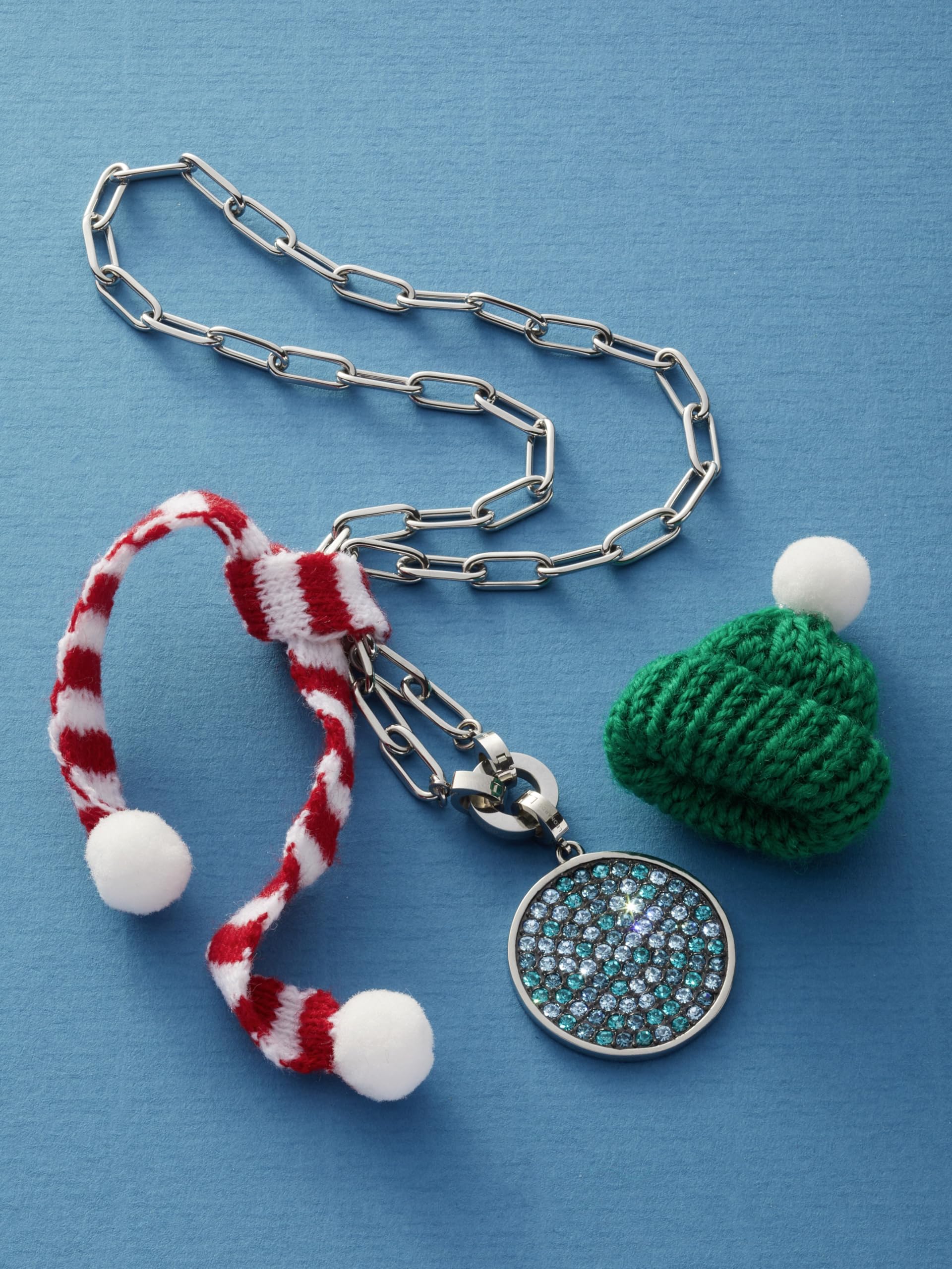 JEWELS BY LEONARDO JEWELS BY Halskette Clip & Mix Estrella • Paperclip-Kette aus silberbenem Edelstahl • aus ovalen Ketten-Gliedern im Chunky-Look • 45 cm Länge • Geschenk Damen Schmuck • 019746
