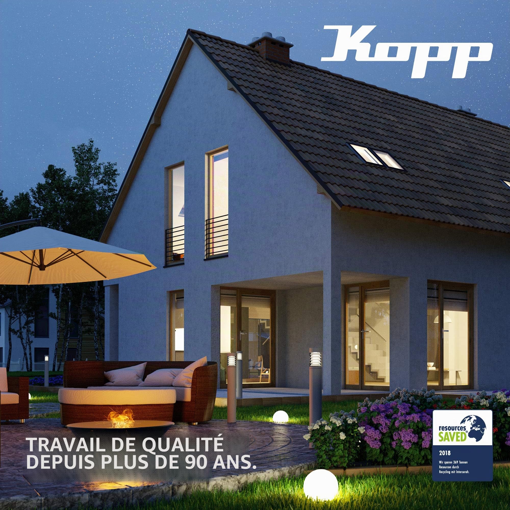 Kopp Powerversal 227120011 Bloc multiprise à 10 Prises Argenté/Noir