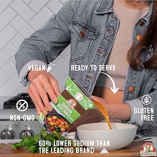 Dr. McDougall's Right Foods Lower Sodium Garden - Sopa de verduras de jardín, 17.9 onzas (paquete de 6)