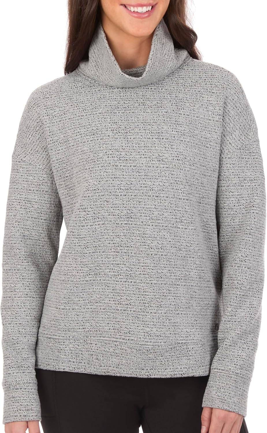 The American Outdoorsman Women's Mock Neck Jacquard Pullover