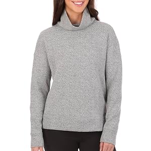 The American Outdoorsman Womens Mock Neck Jacquard Pullover