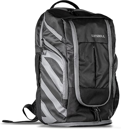 Sanabul Combat Gear Pack - Mochila deportiva para gimnasio, con varios compartimentos, Jiu Jitsu y bolsa de boxeo, color negro y gris