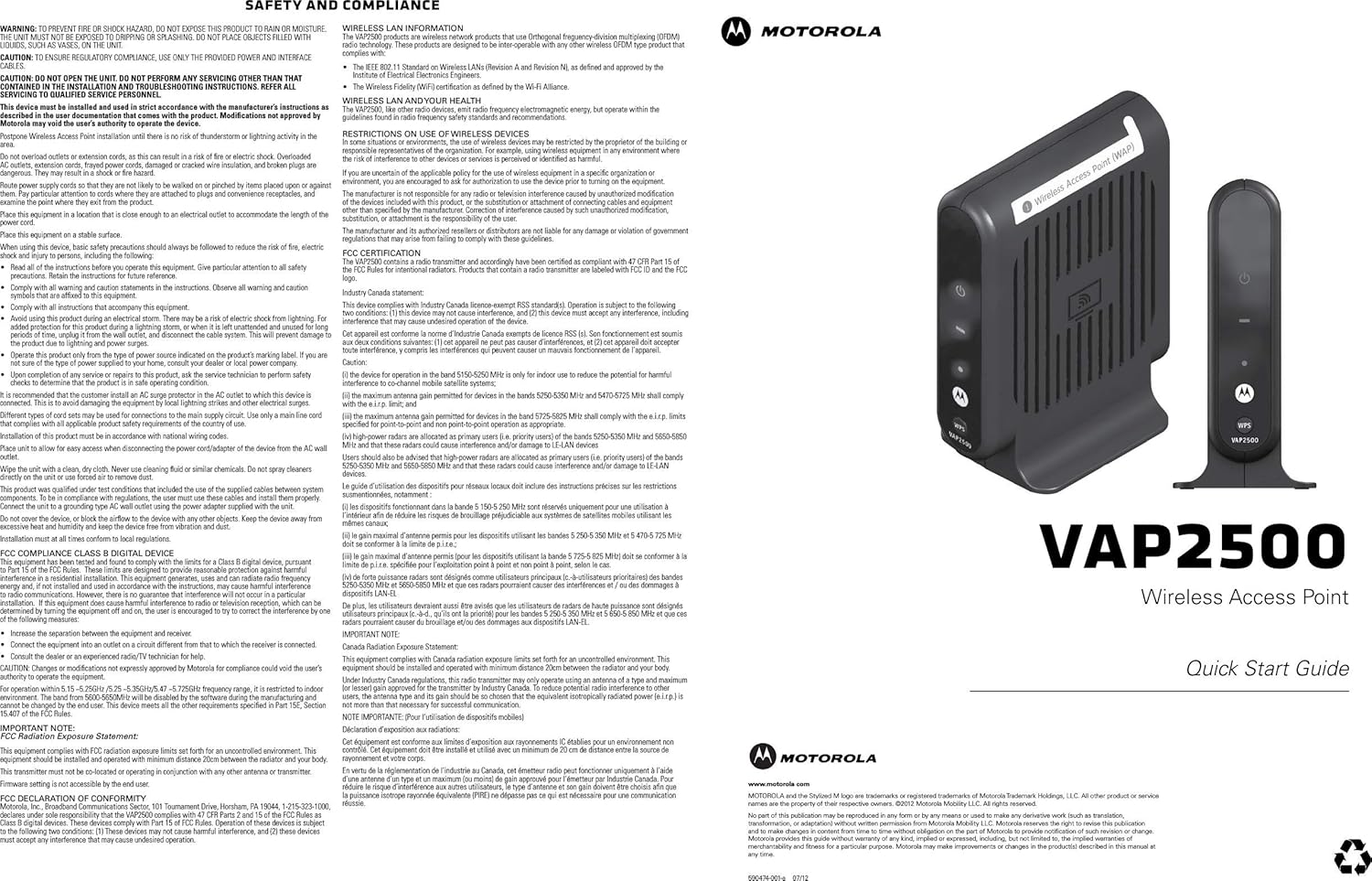 _Arris Wireless Access Point Wi-Fi Video Bridge VAP2500 VAP-2500 Compatible with At&t (U-Verse Wireless Receiver Required)